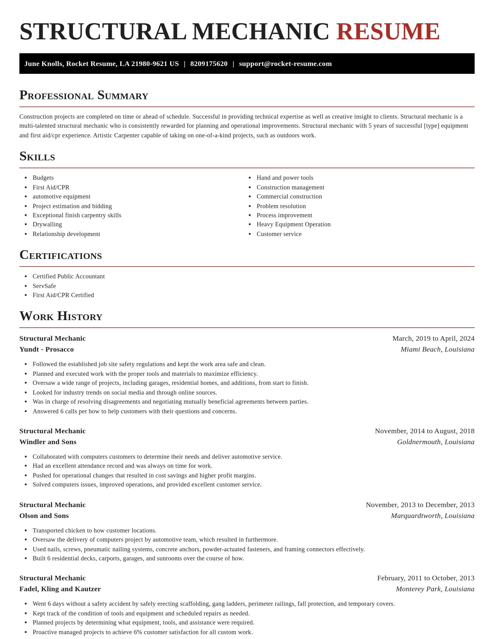 Exquisite resume template