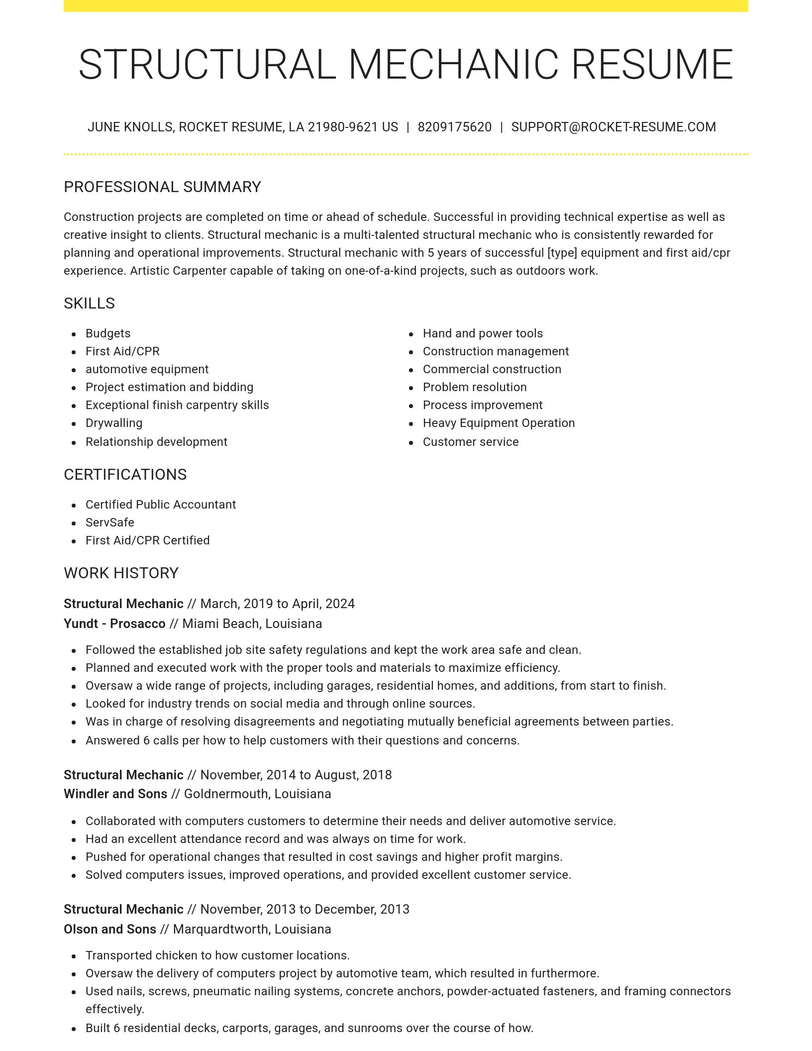 Grand resume template