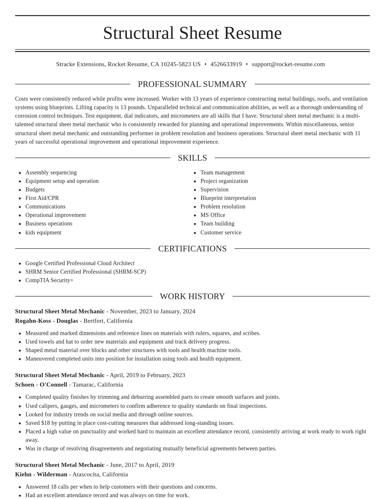 Elegant resume template