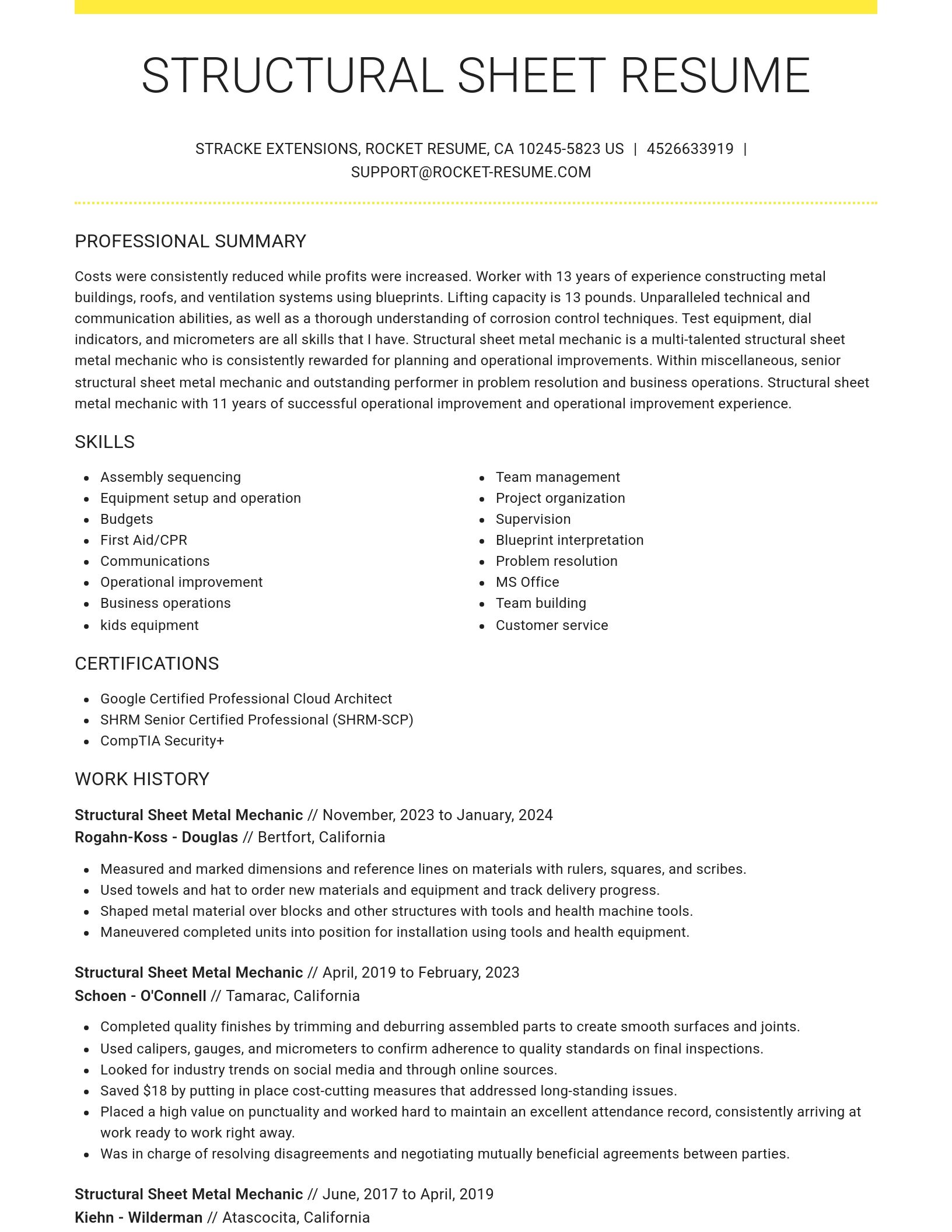 Grand resume template