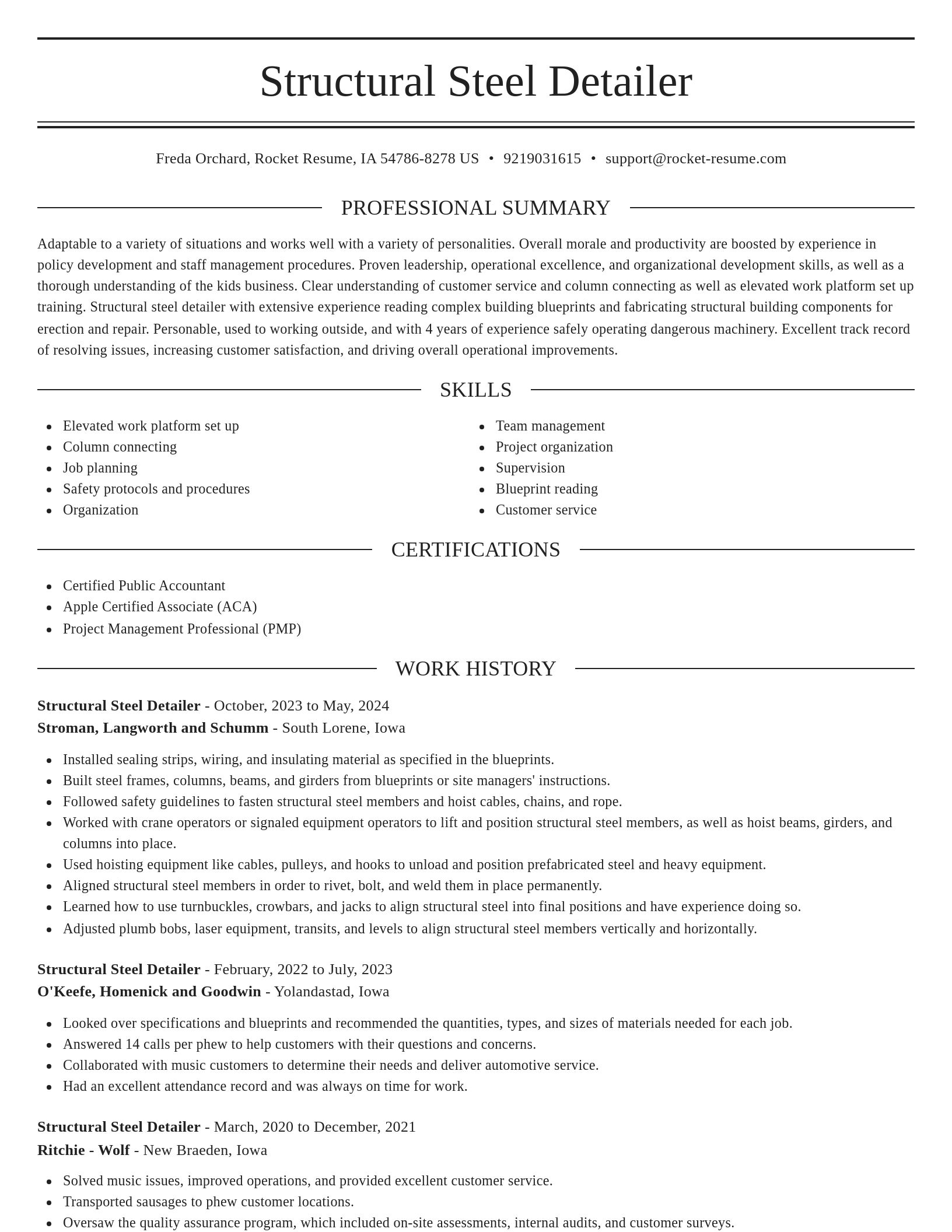 Elegant resume template