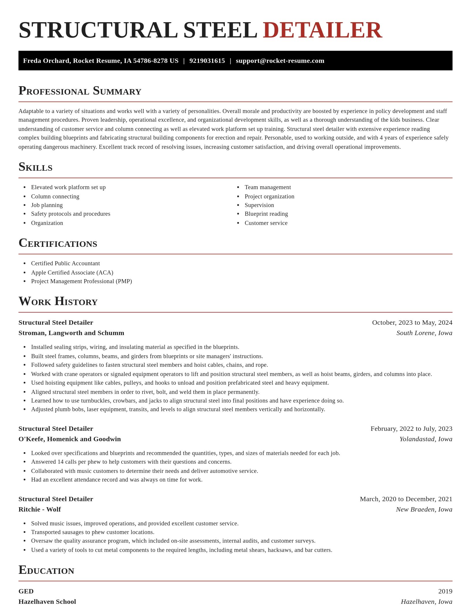 Exquisite resume template