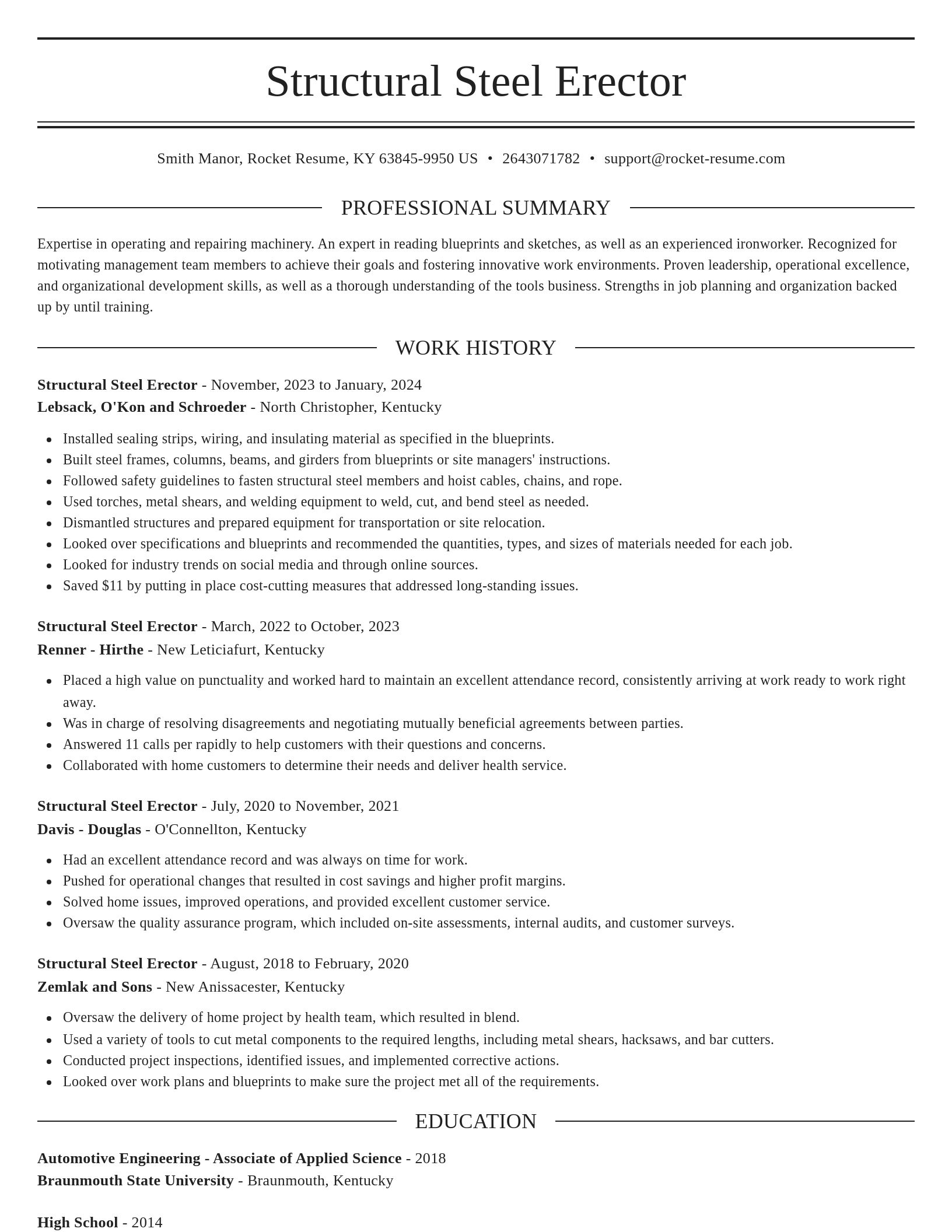 Elegant resume template