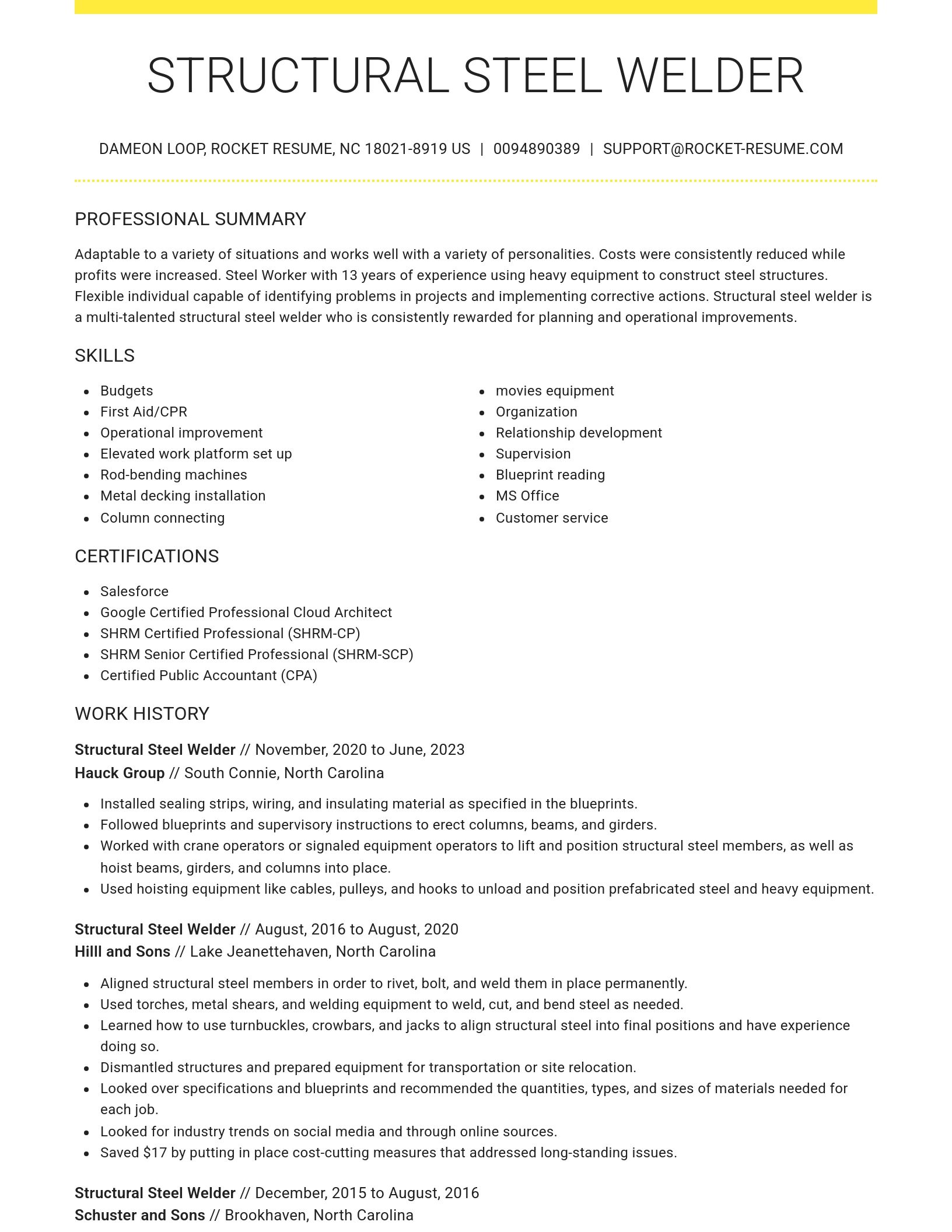 Grand resume template
