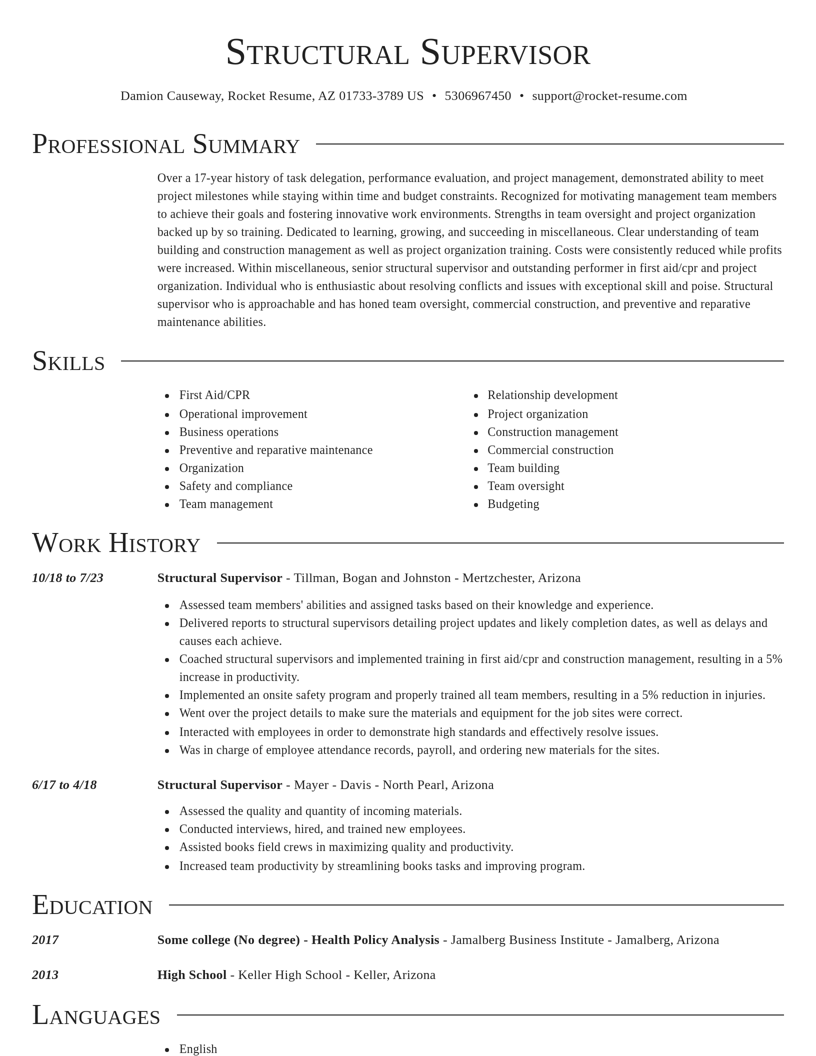 Director resume template