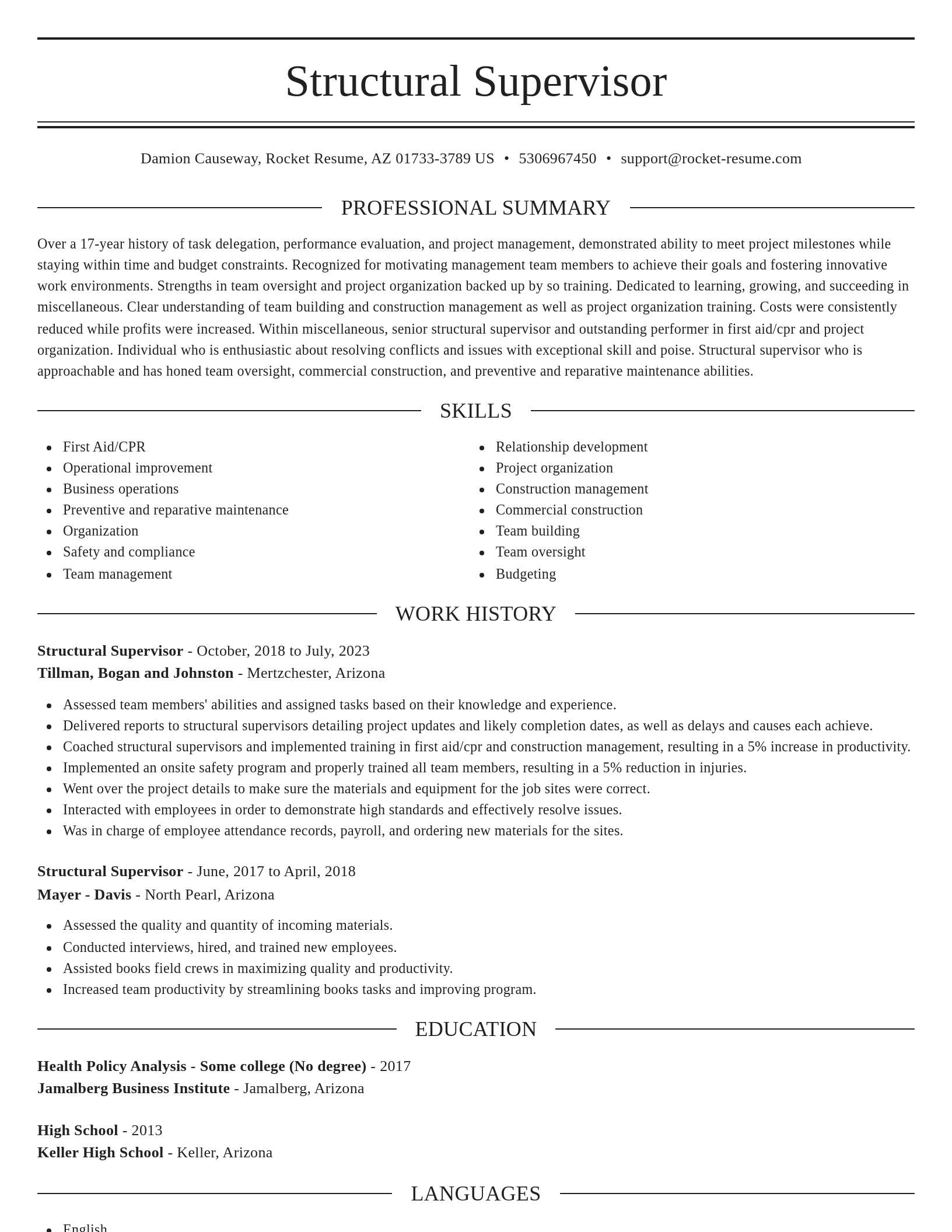 Elegant resume template