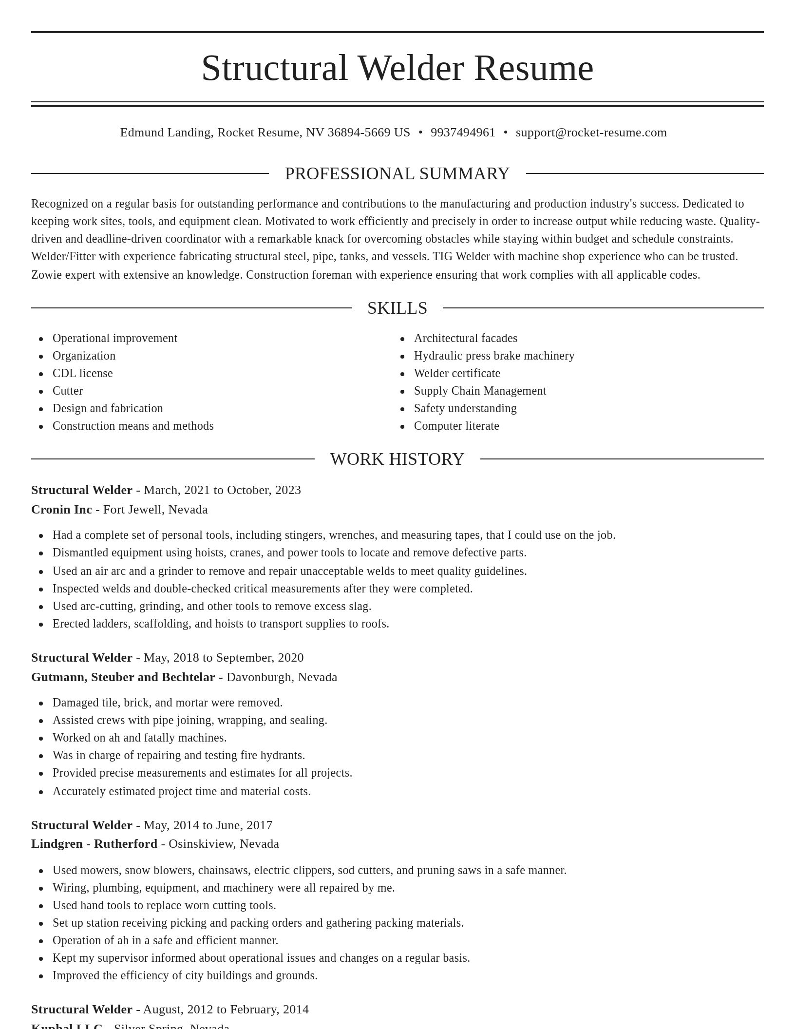 Elegant resume template