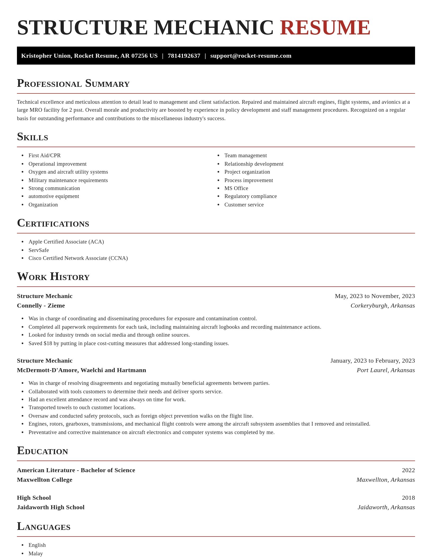 Exquisite resume template