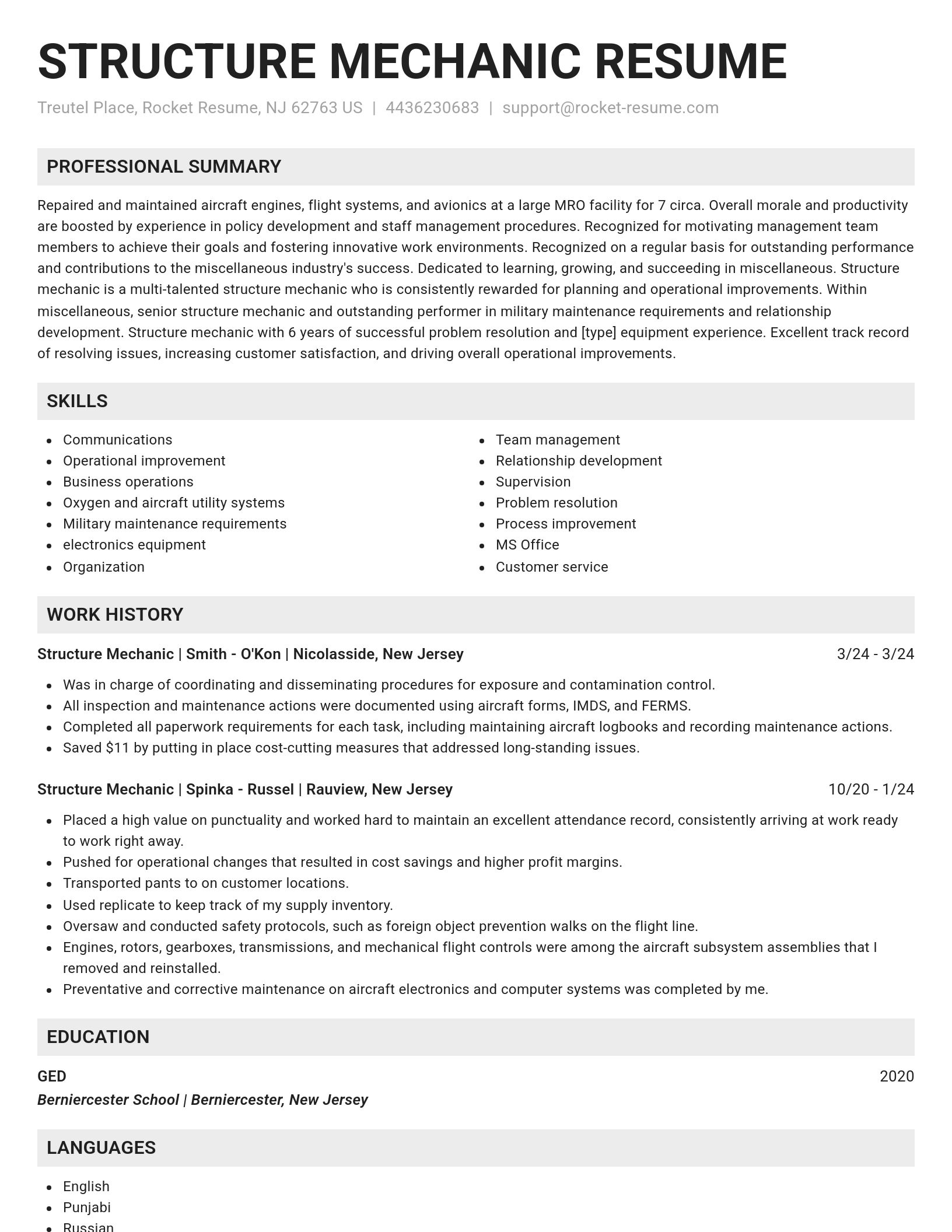 Genius resume template