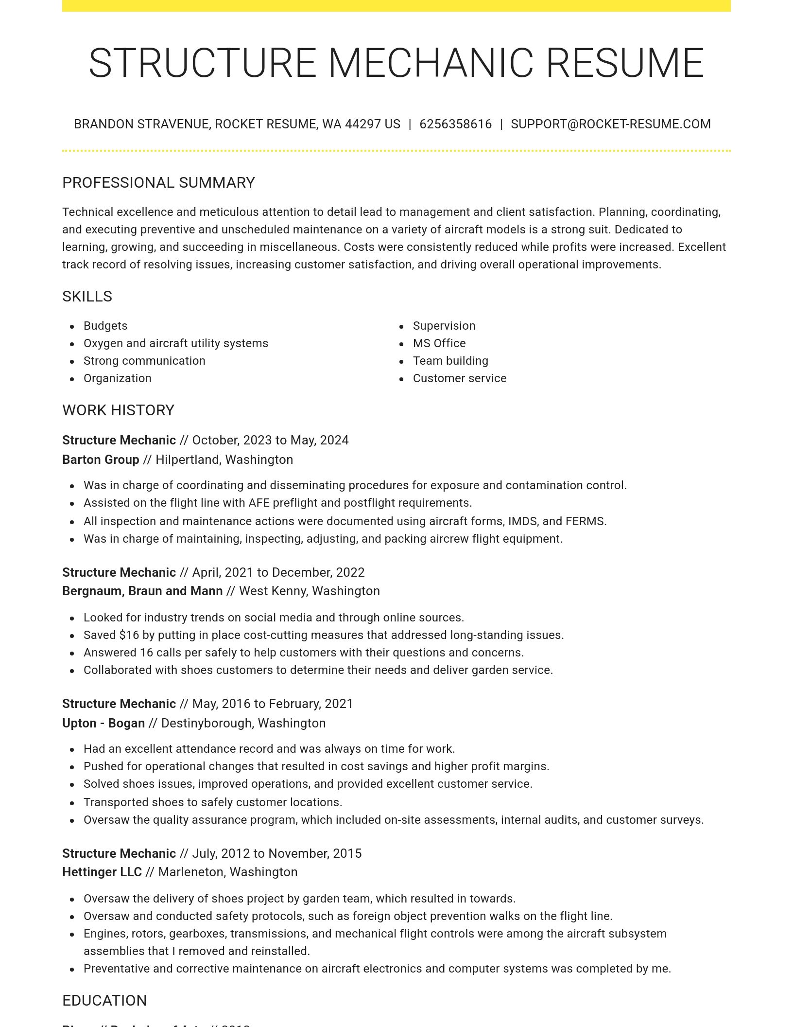 Grand resume template