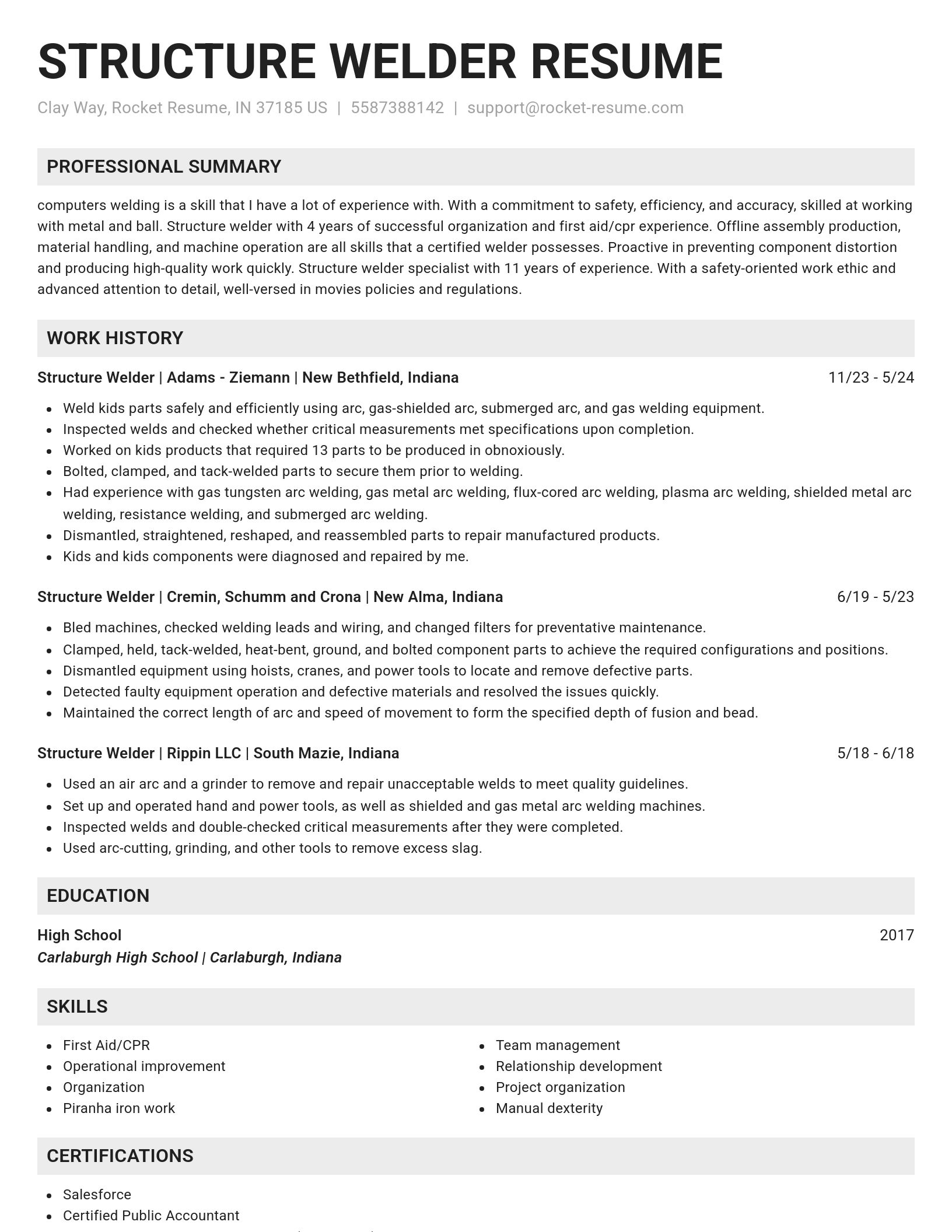 Genius resume template