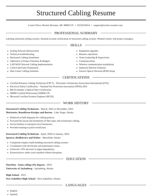 Elegant resume template