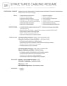 Structured Cabling Technician resume template