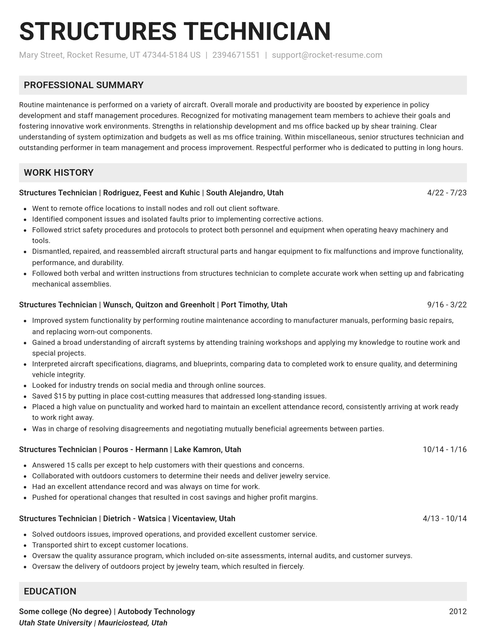 Genius resume template