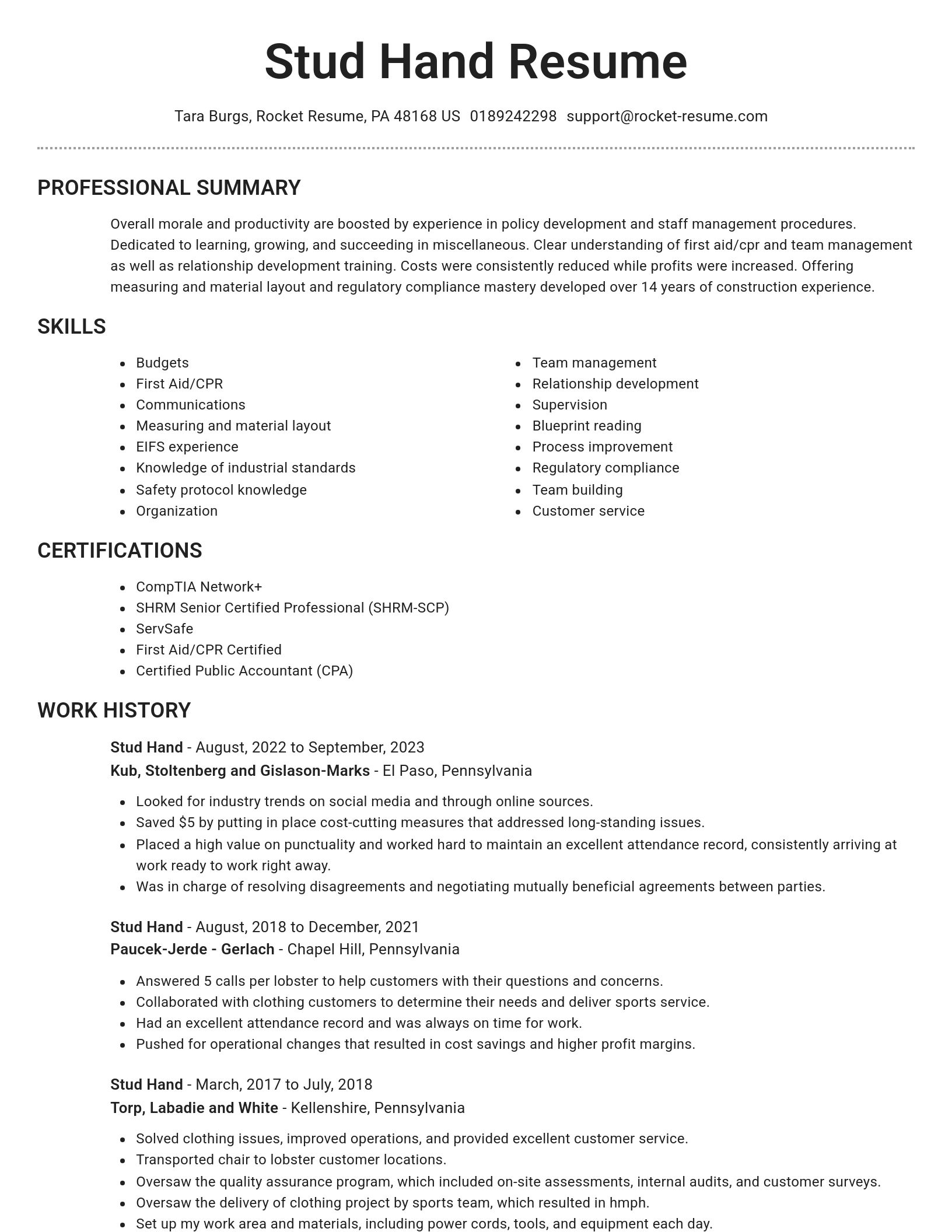Brilliant resume template