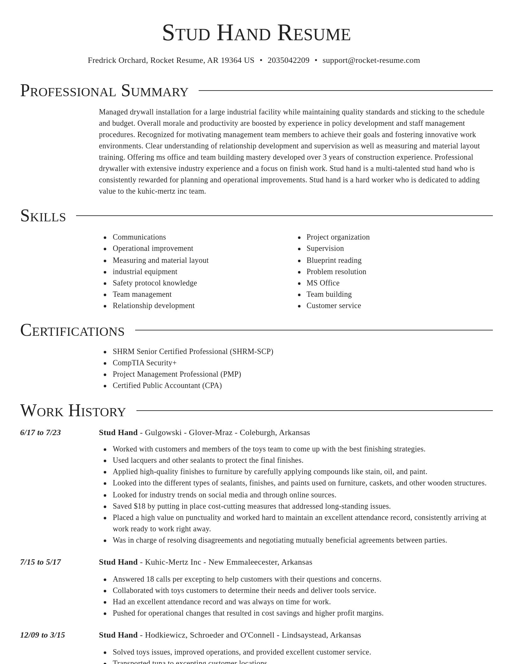 Director resume template
