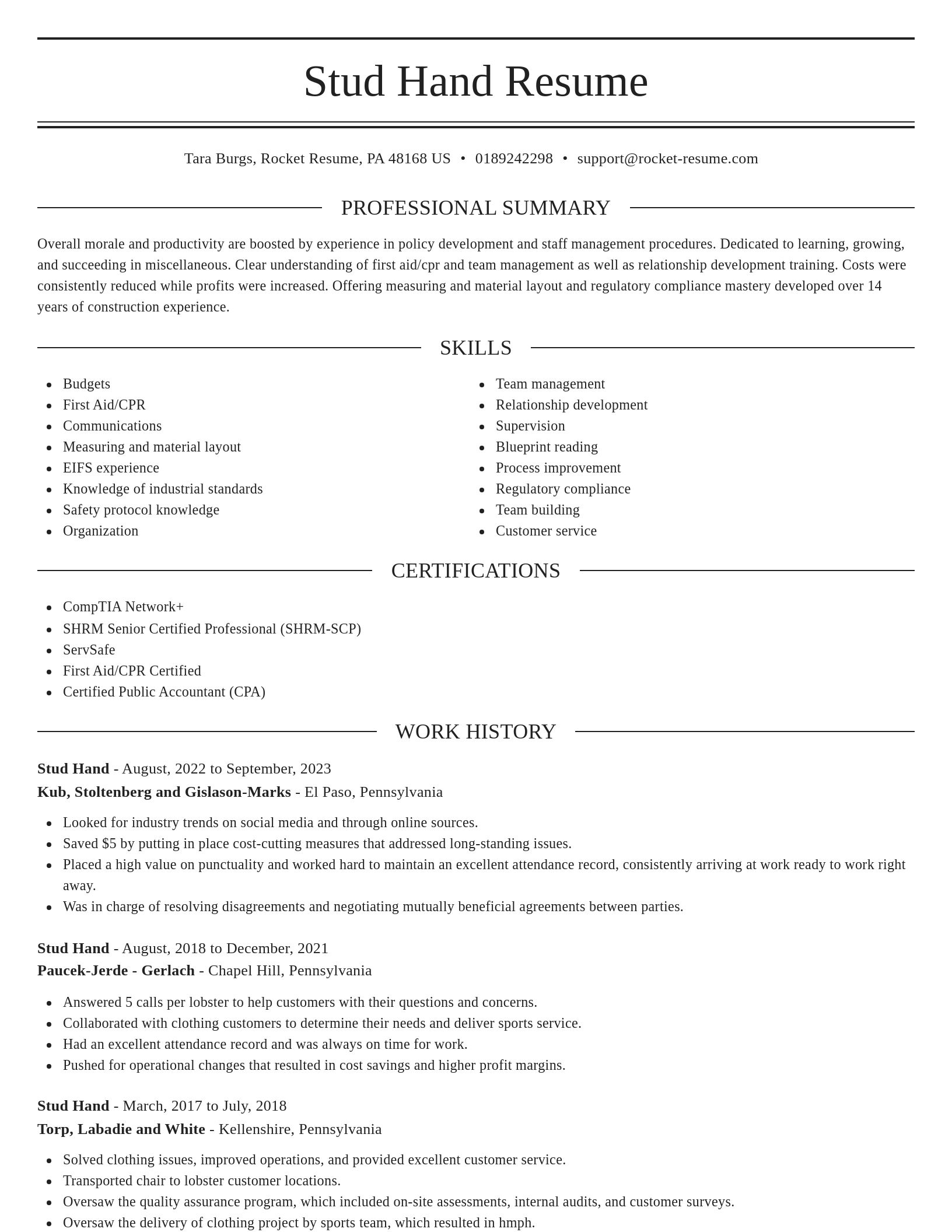 Elegant resume template