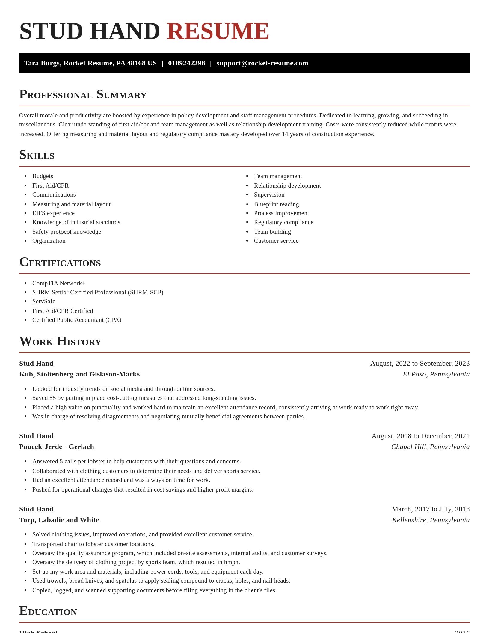 Exquisite resume template
