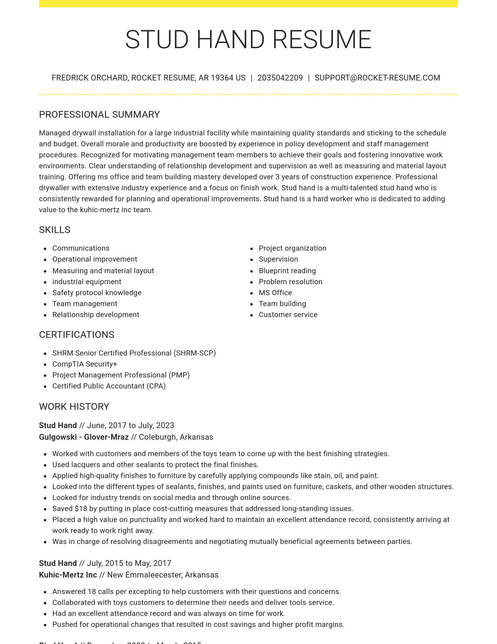 Grand resume template