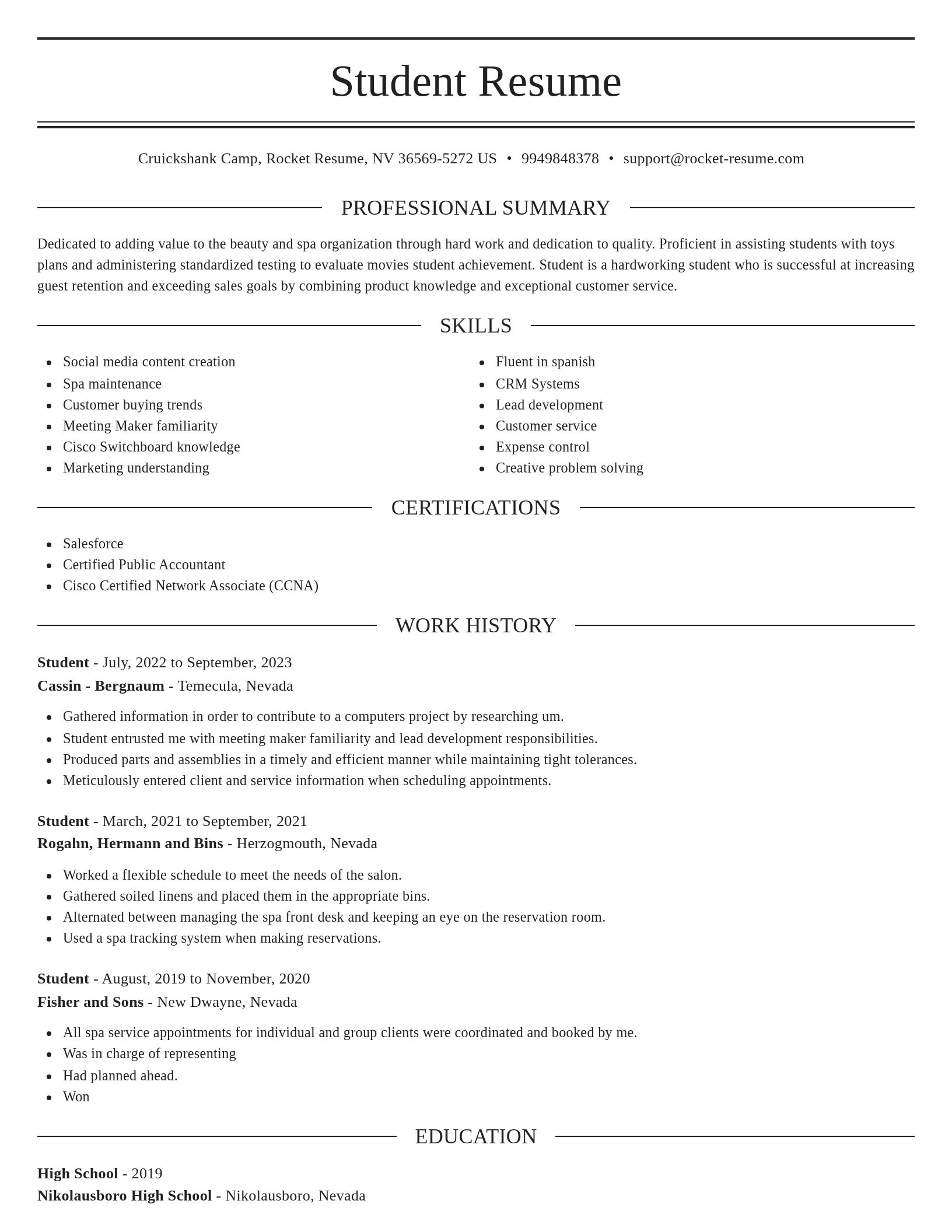 Elegant resume template