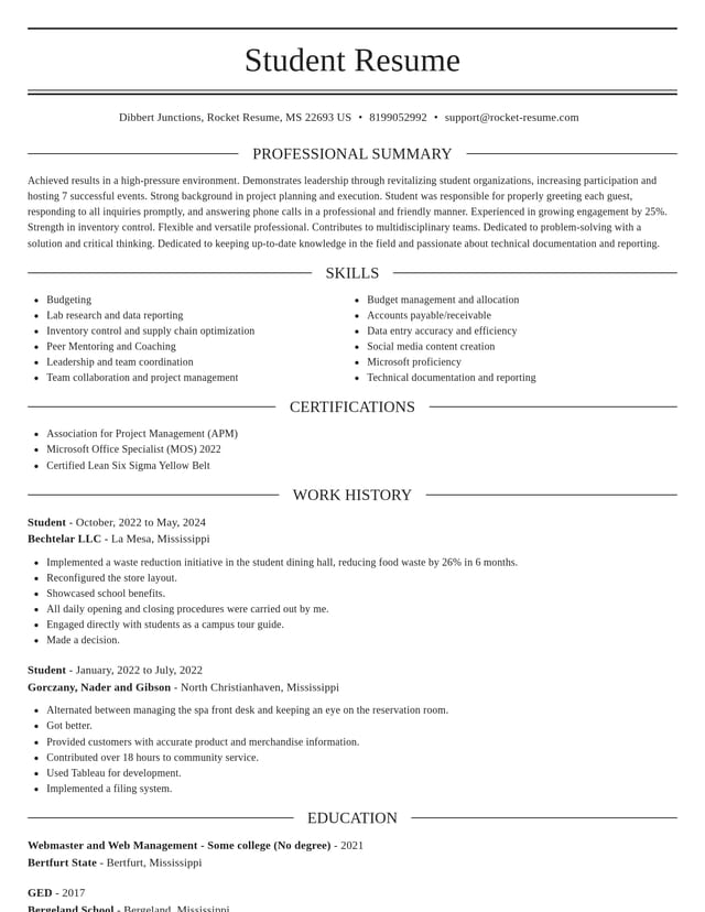 Elegant resume template