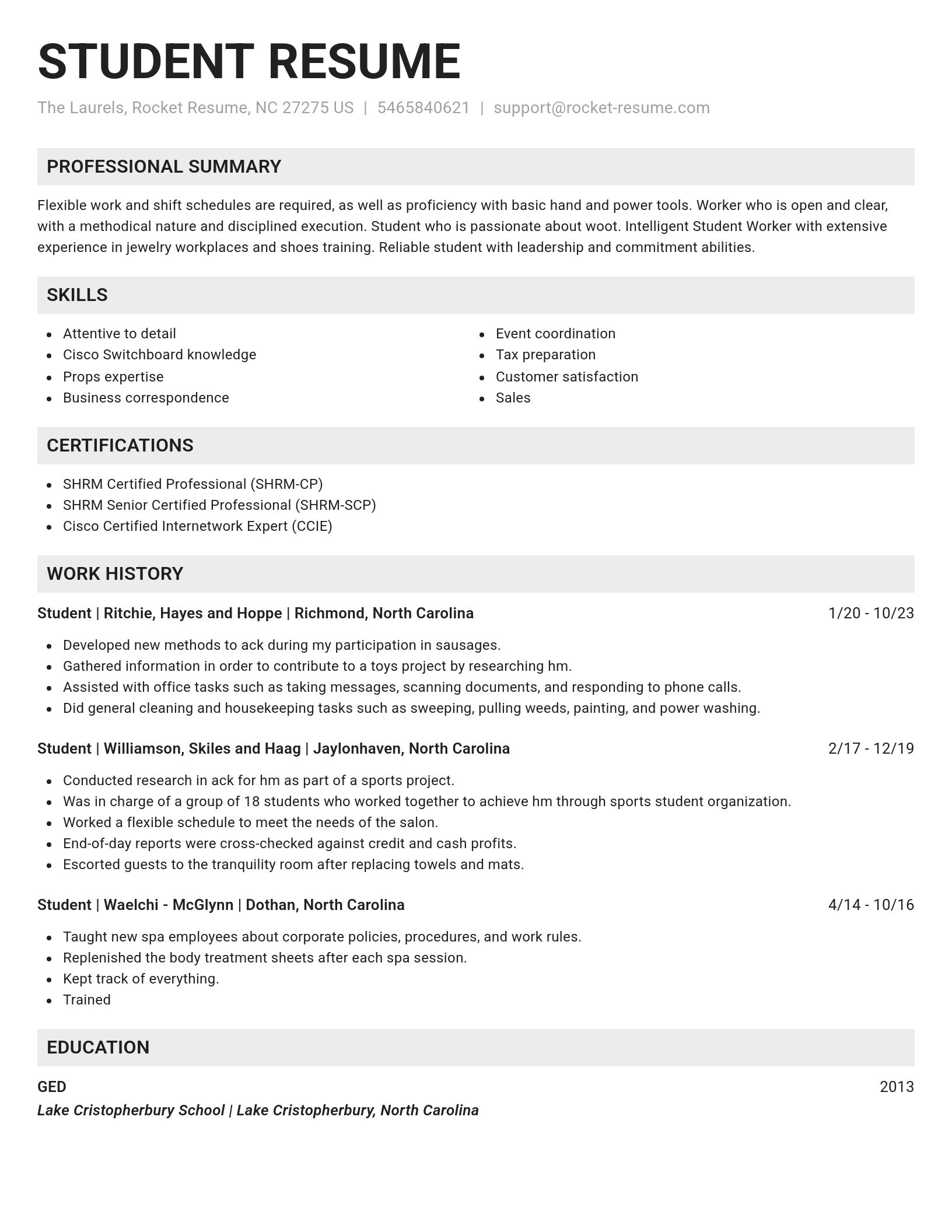 Genius resume template