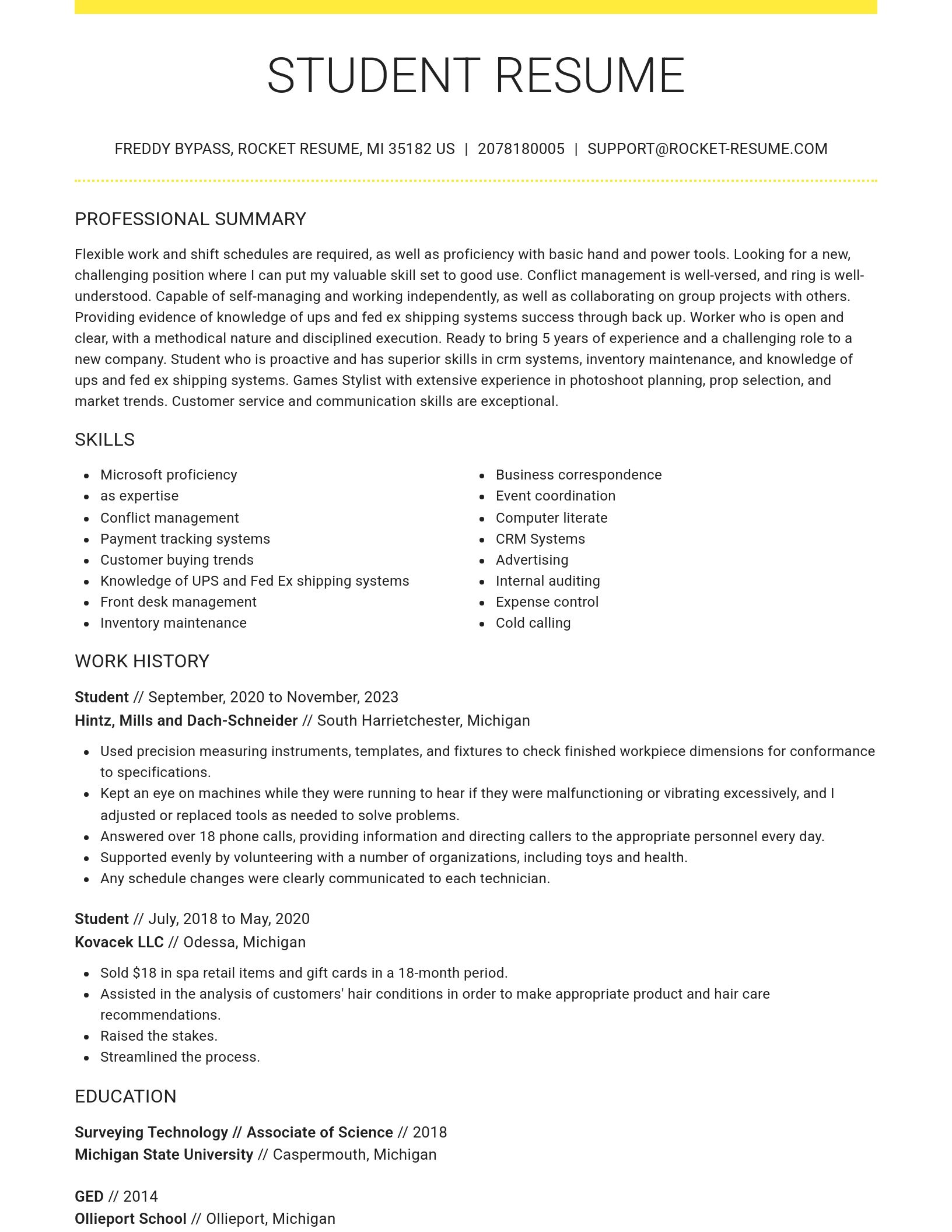 Grand resume template