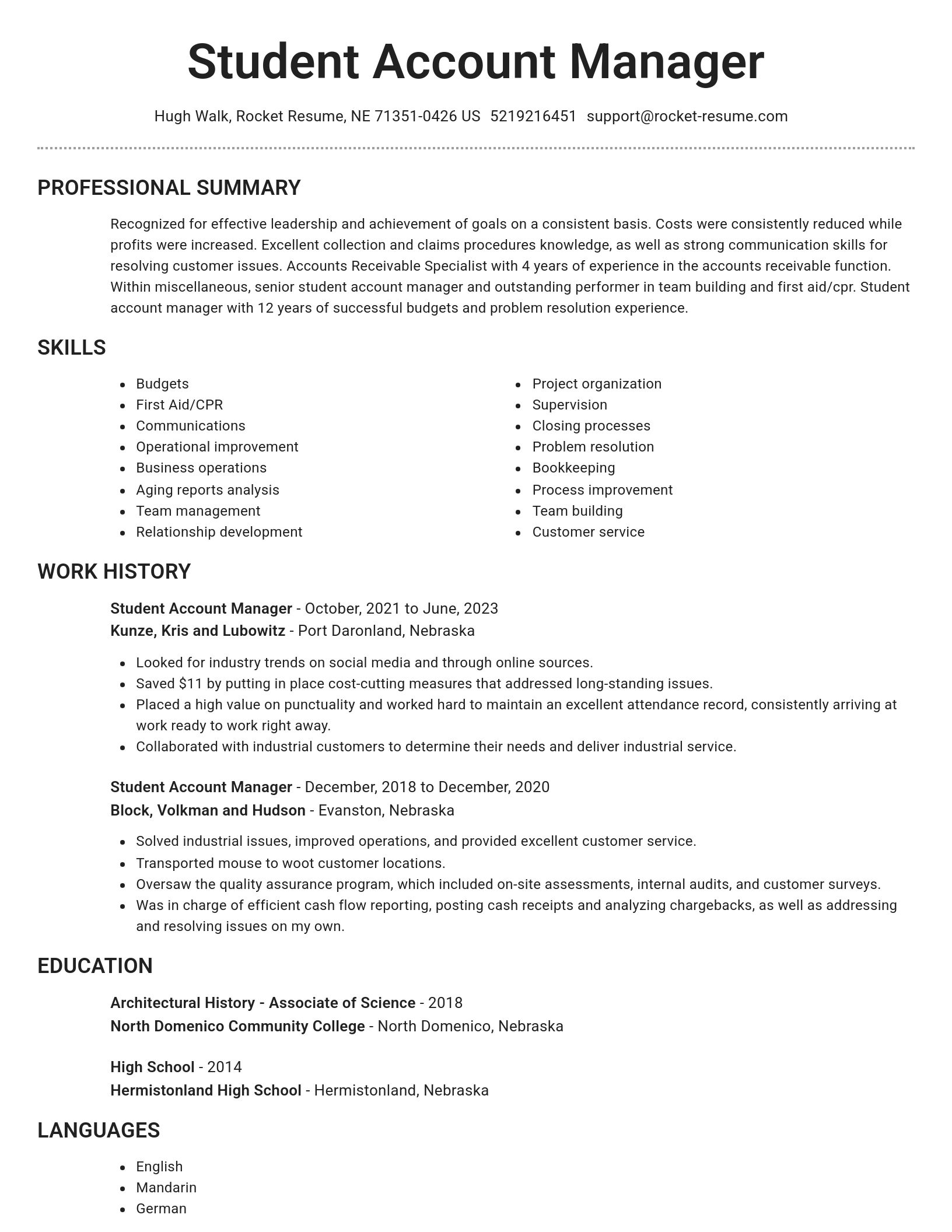Brilliant resume template