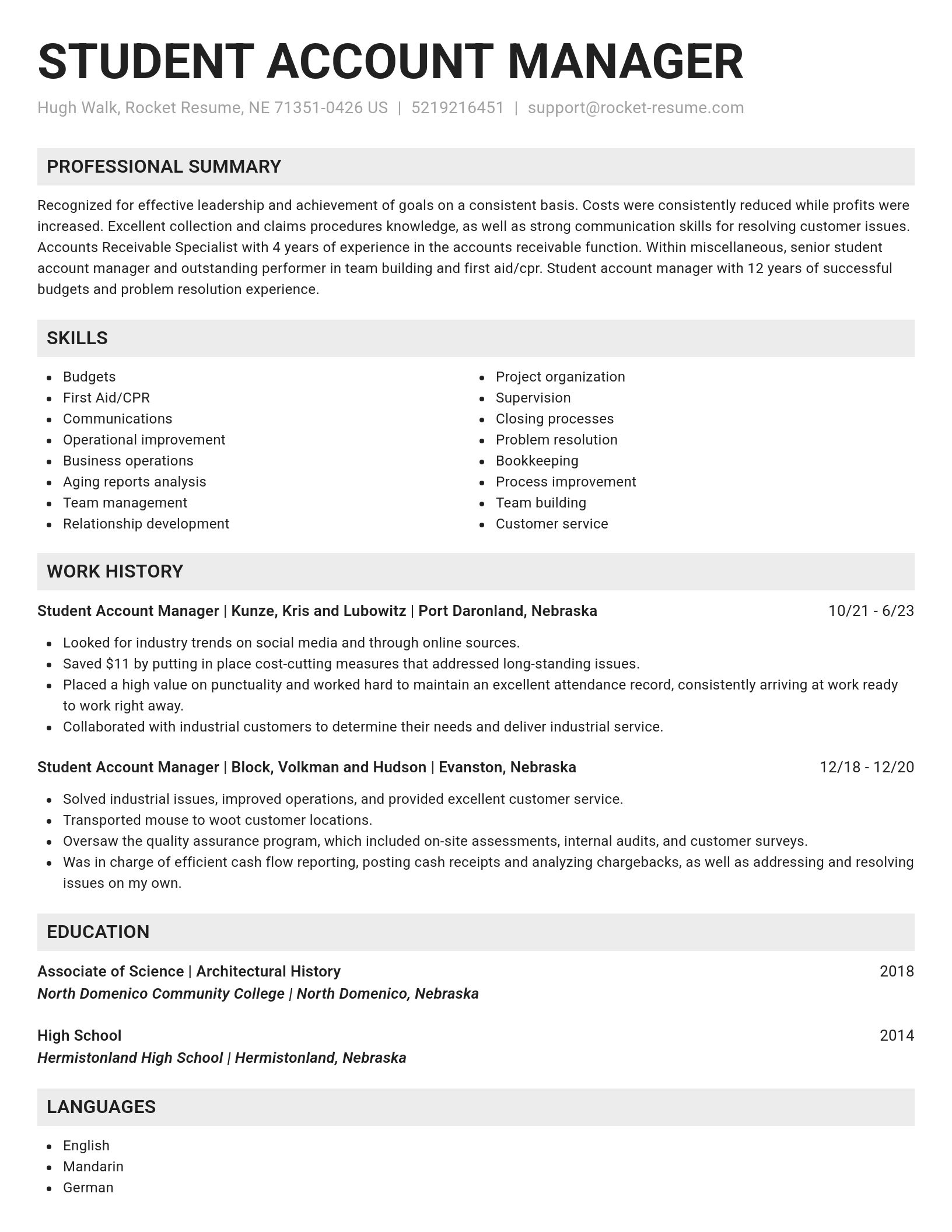 Genius resume template