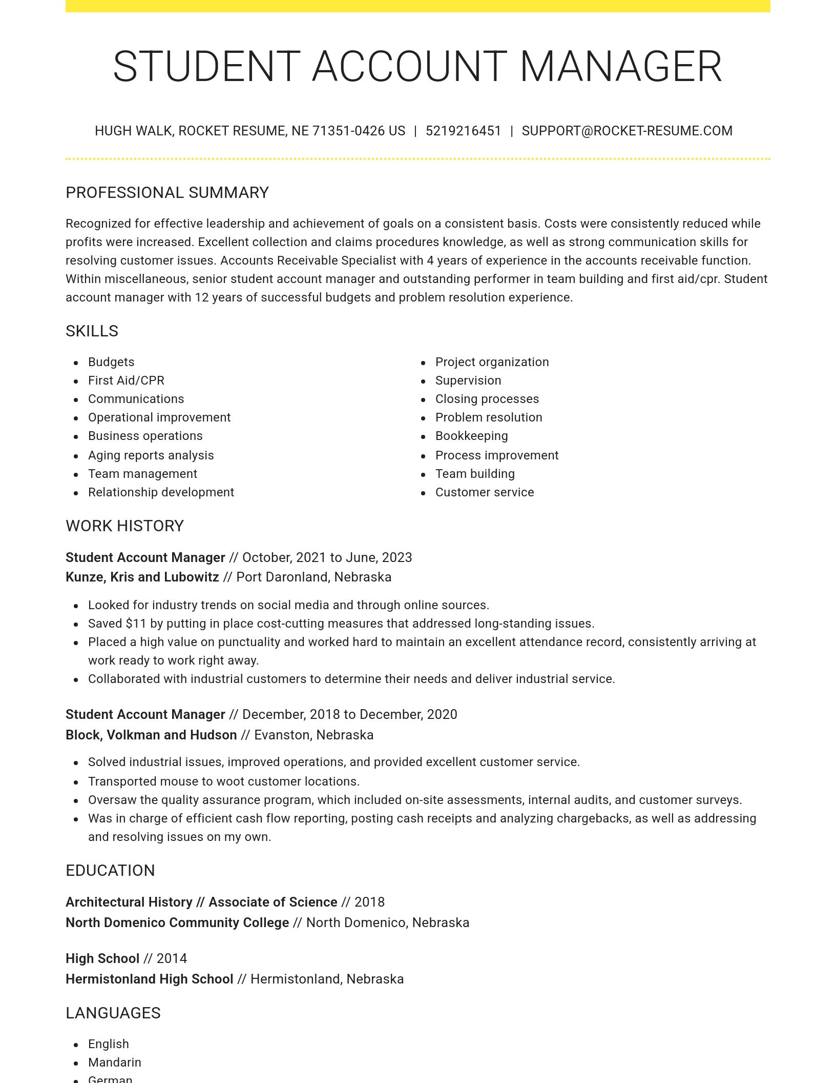 Grand resume template