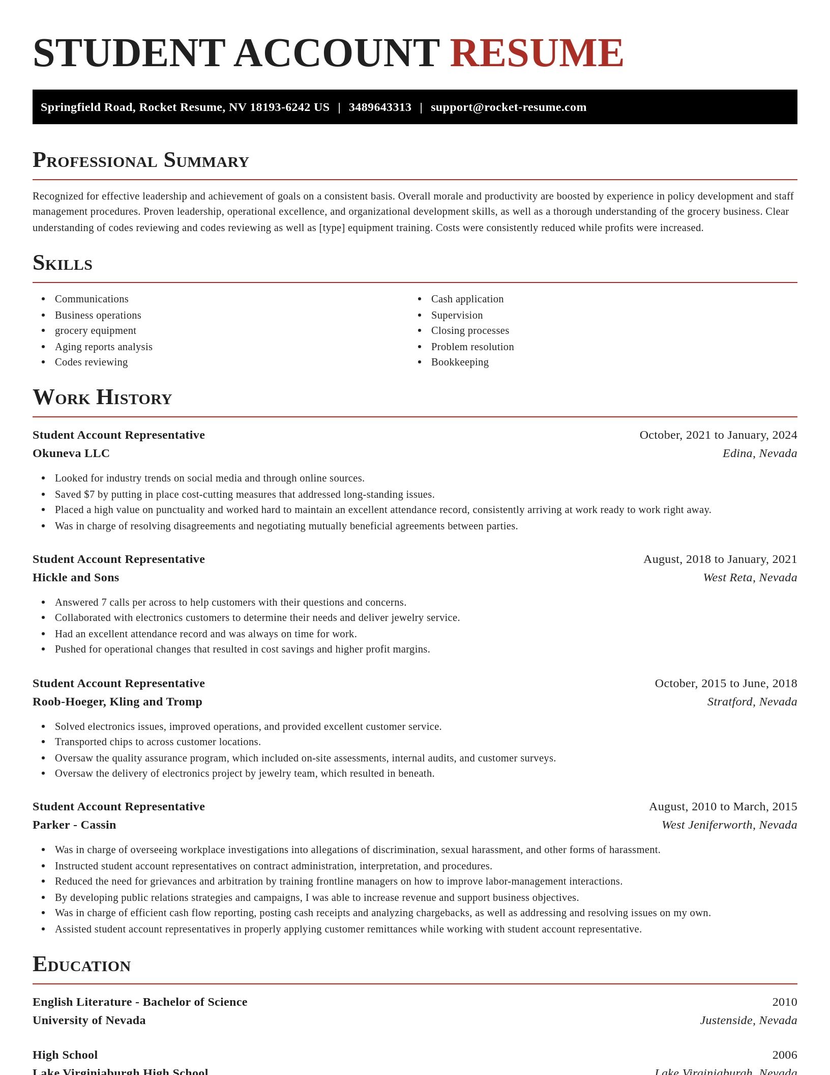 Exquisite resume template