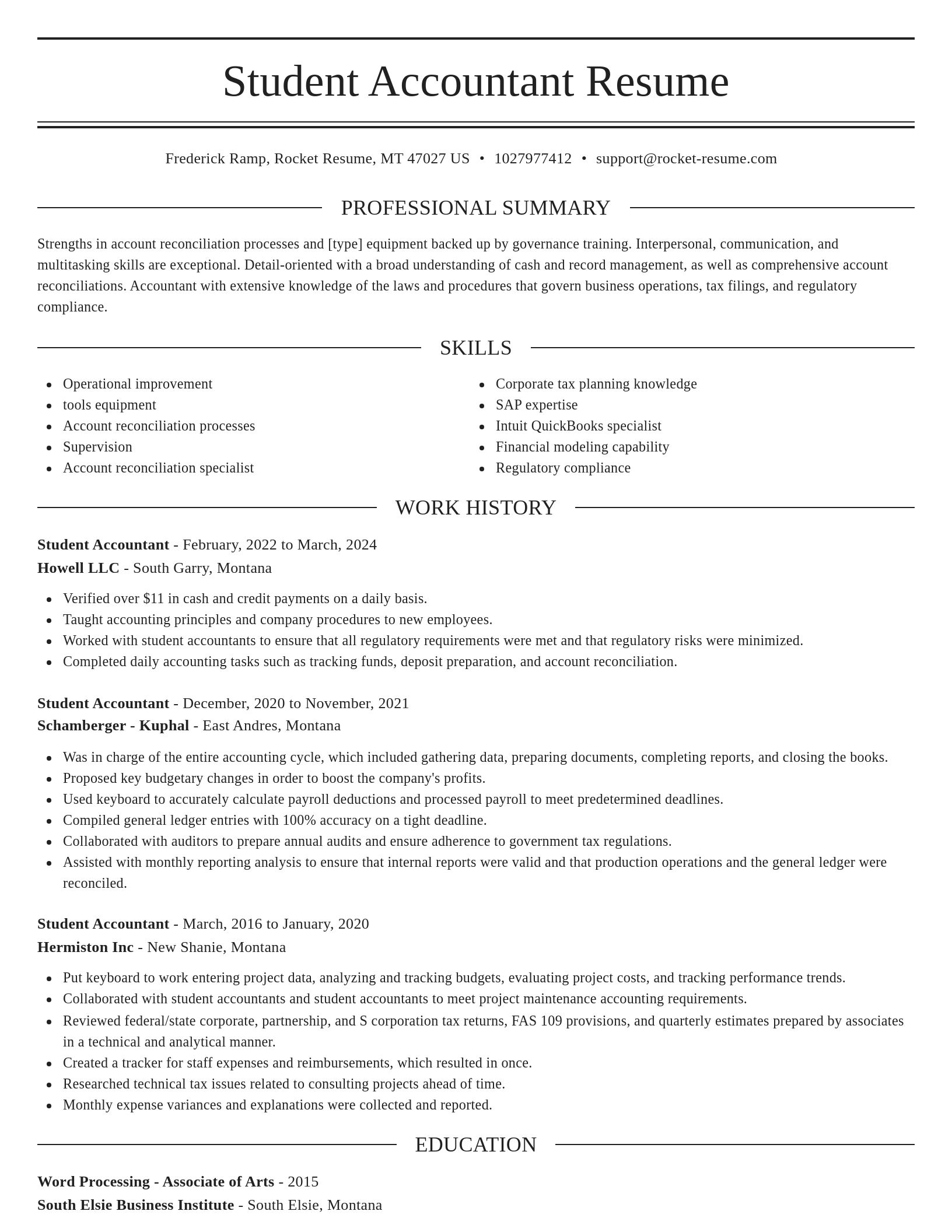 Elegant resume template