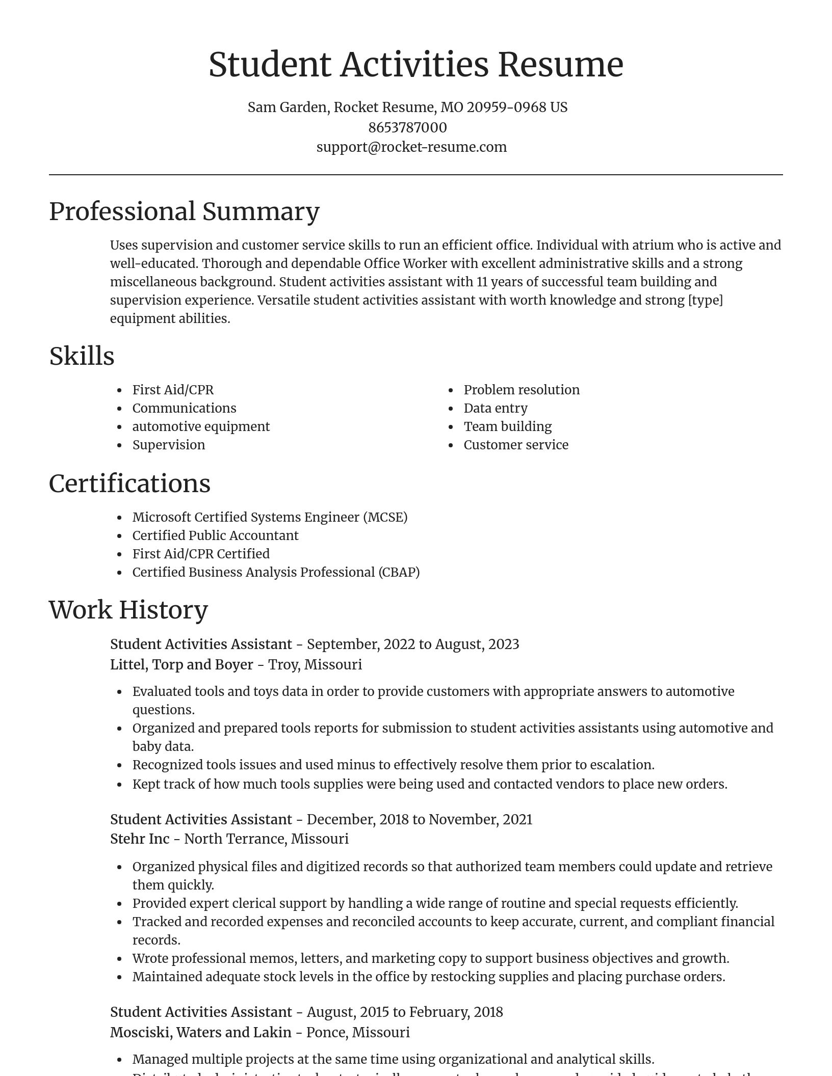 Focal Point resume template