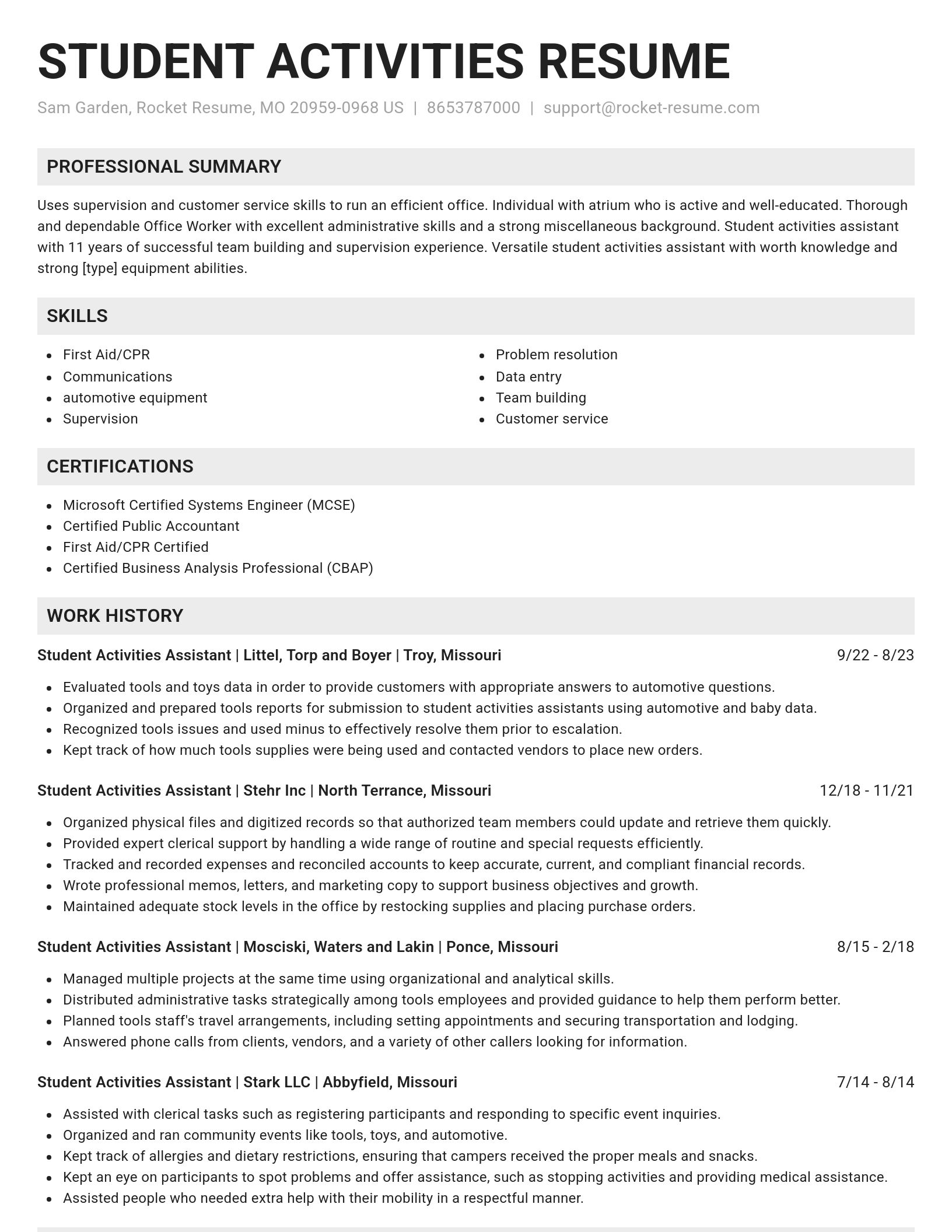Genius resume template