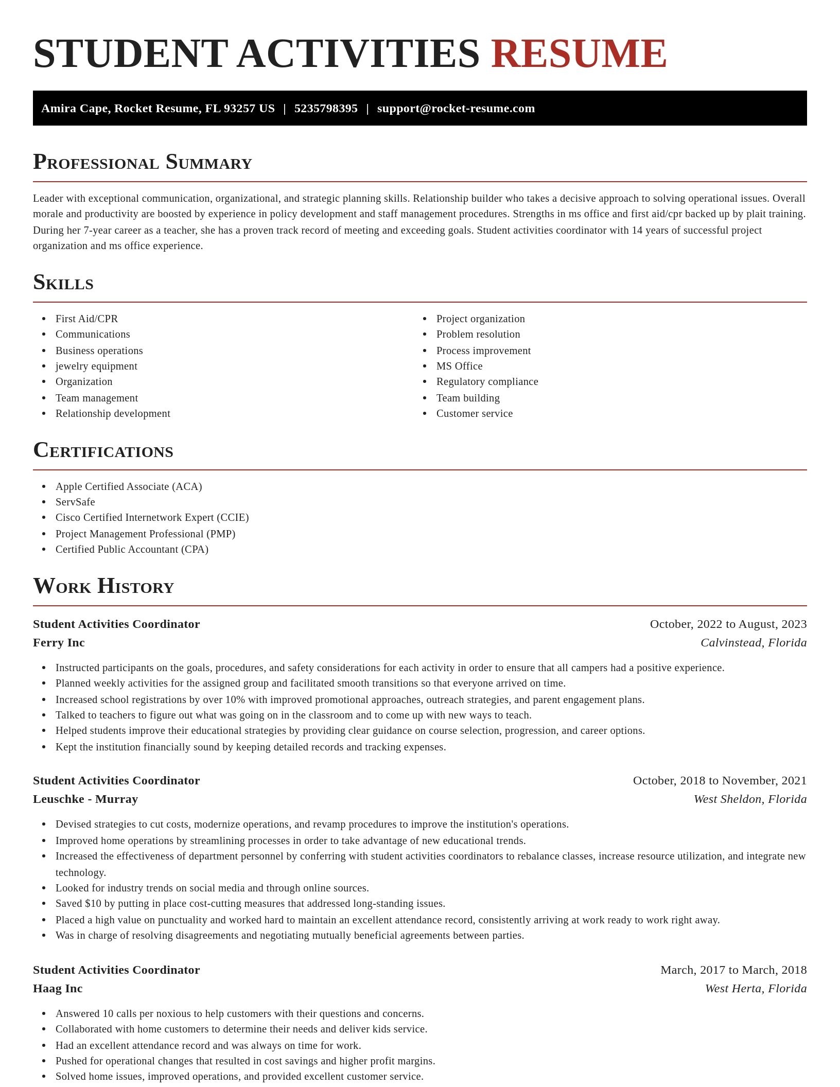 Exquisite resume template