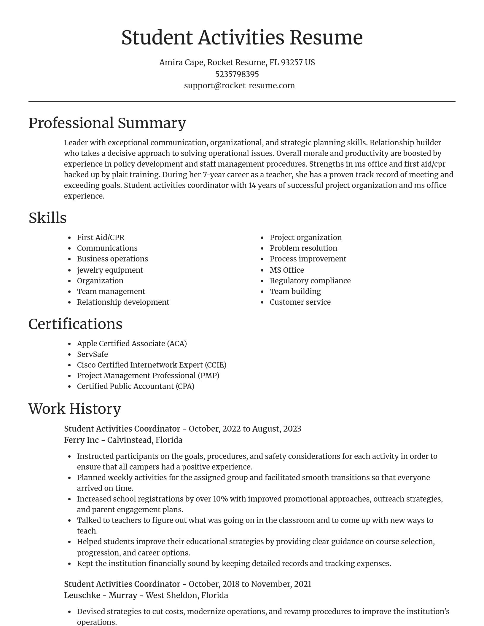 Focal Point resume template