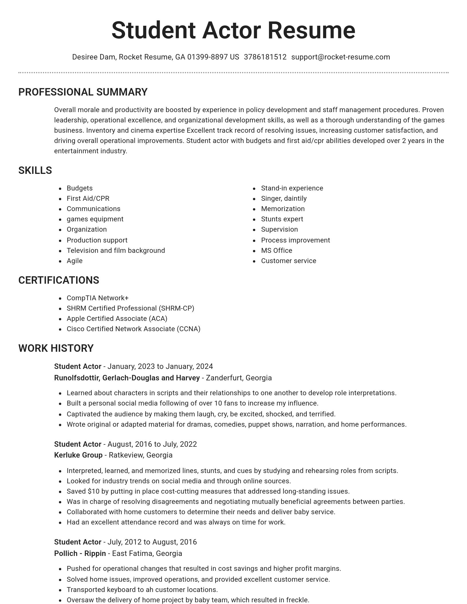 Brilliant resume template