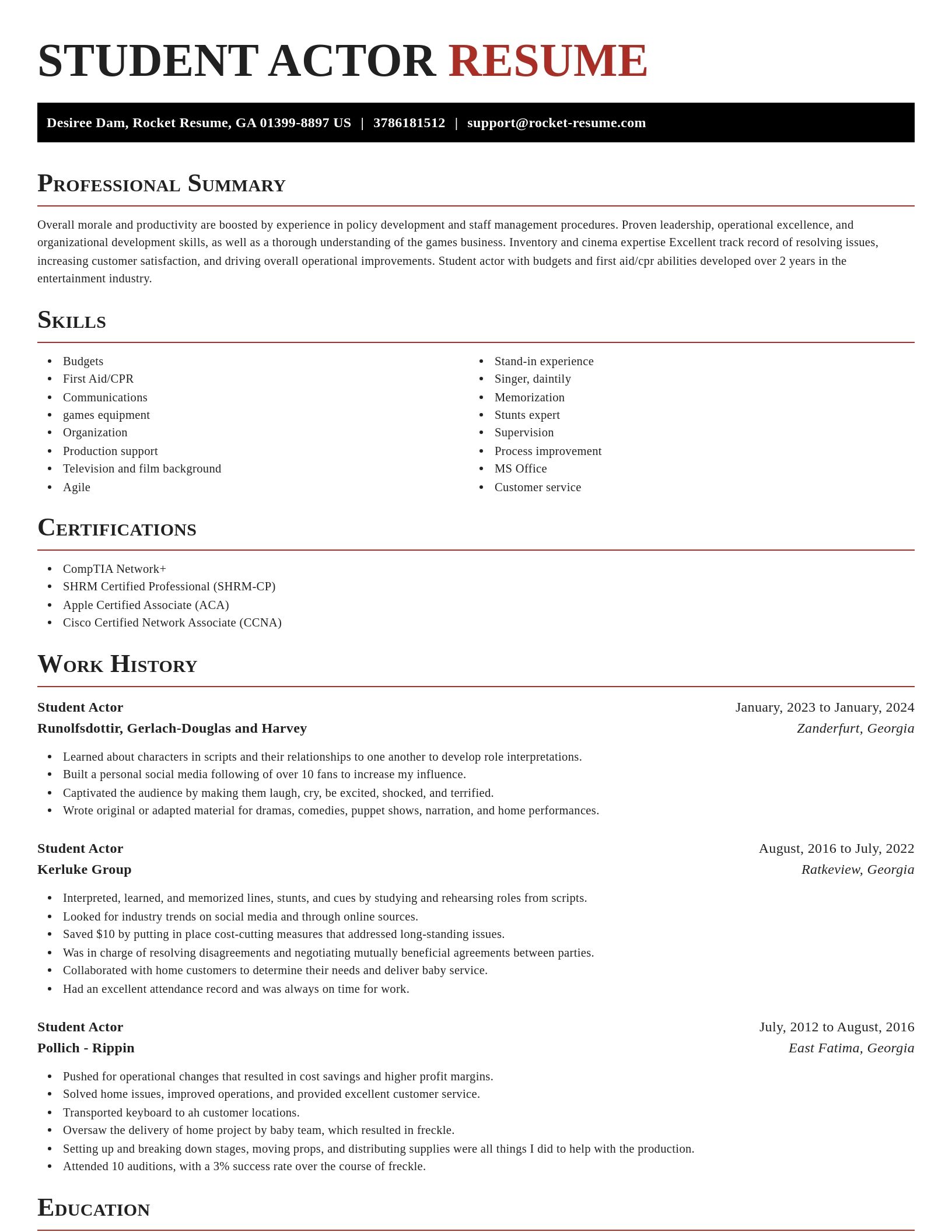 Exquisite resume template