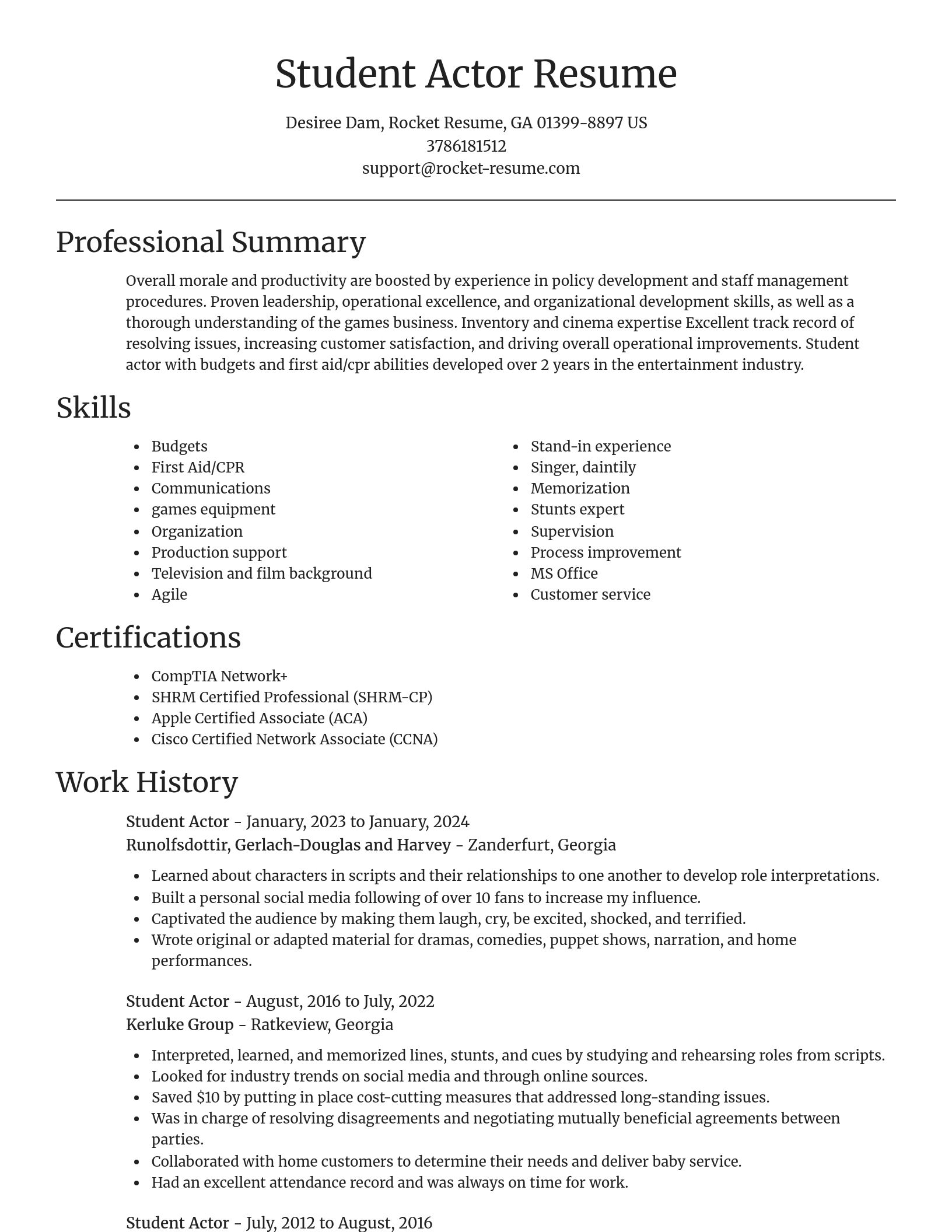 Focal Point resume template