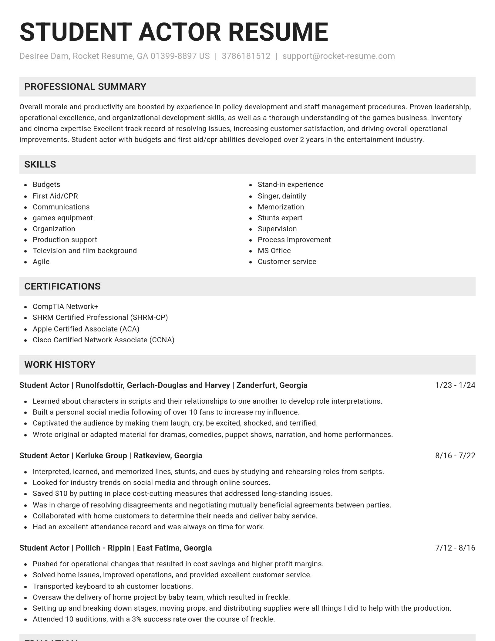 Genius resume template