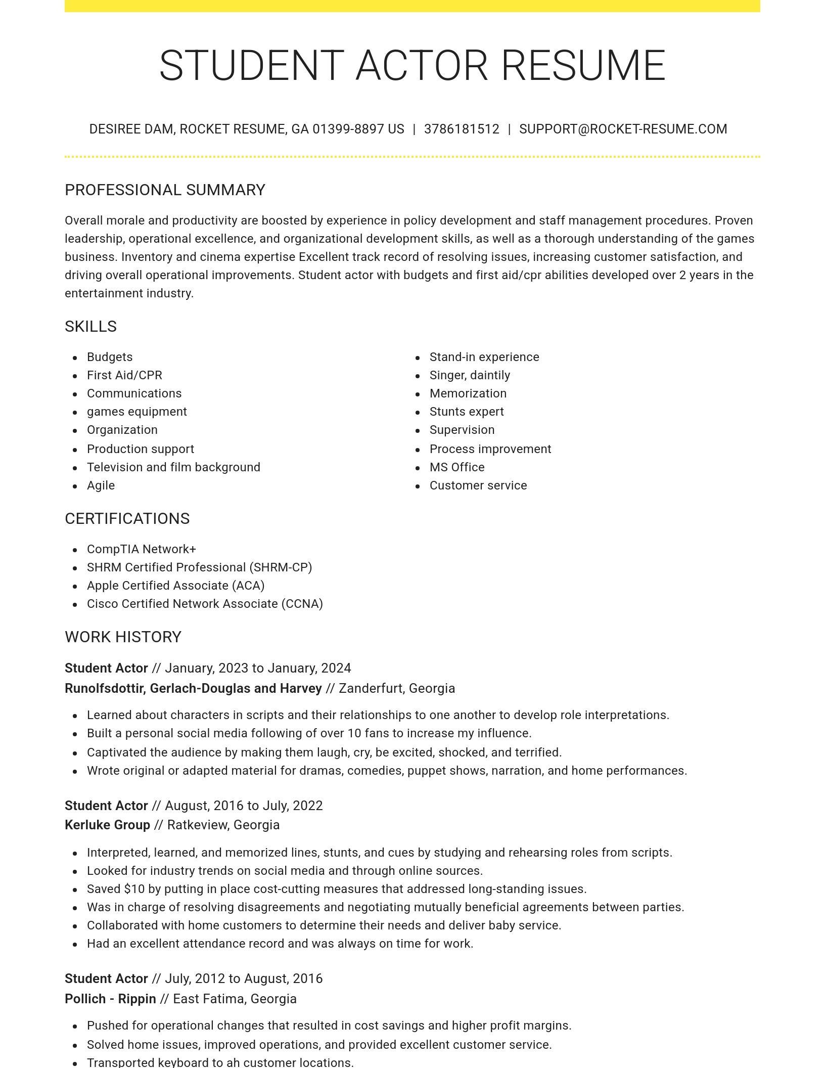 Grand resume template