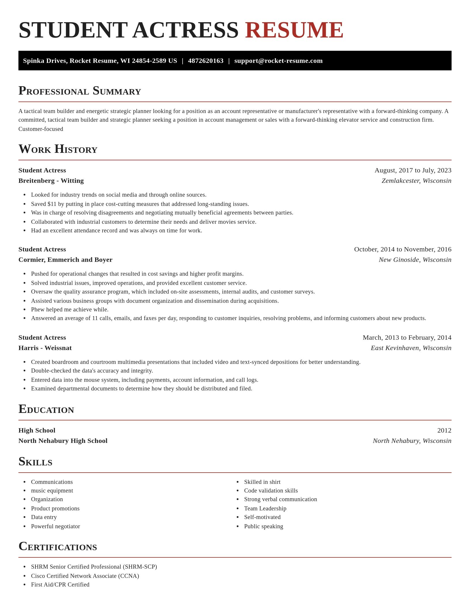Exquisite resume template