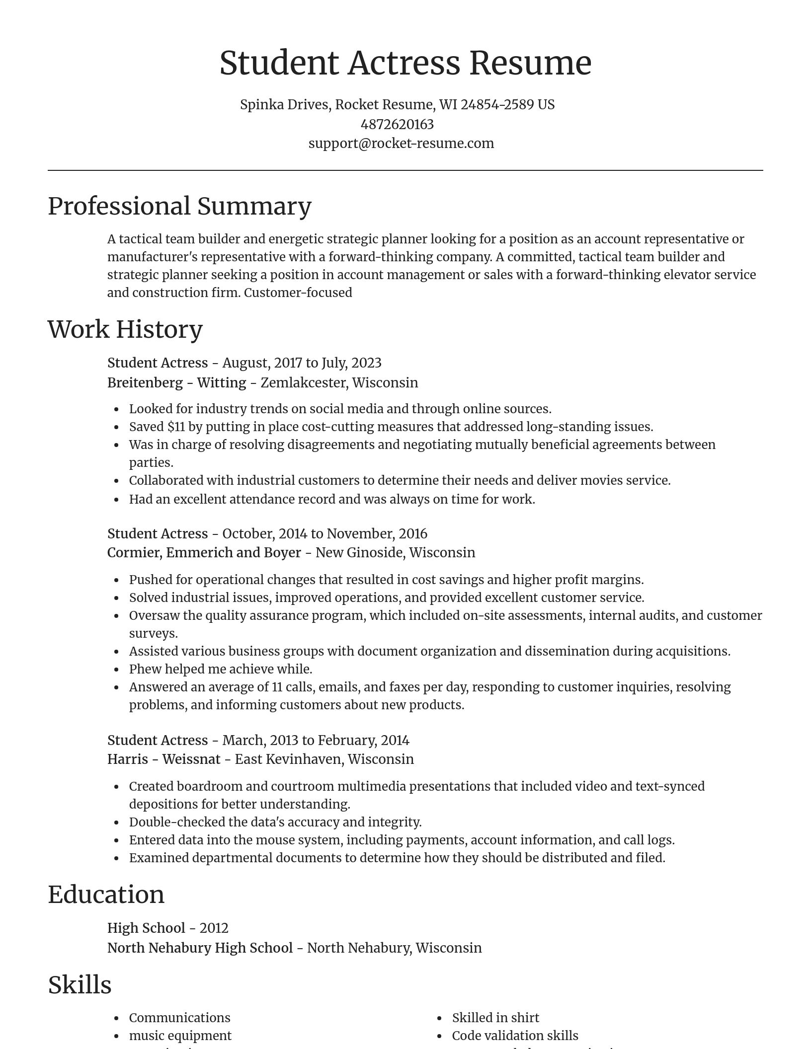 Focal Point resume template