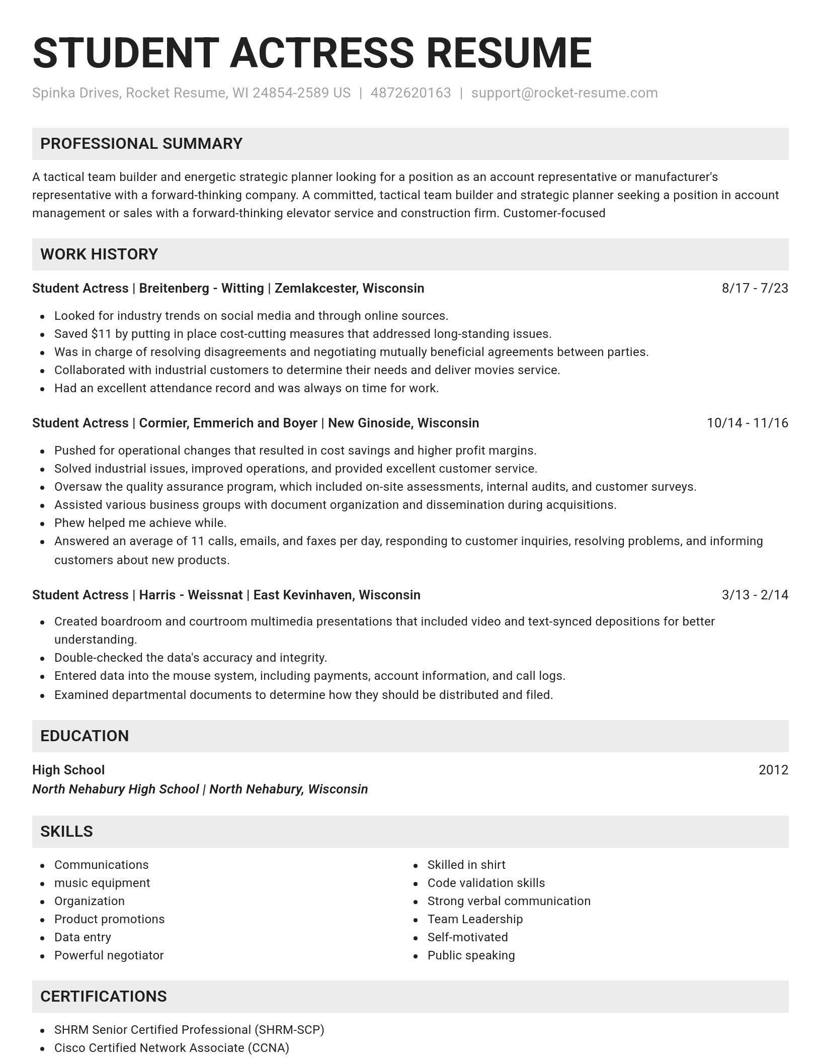 Genius resume template