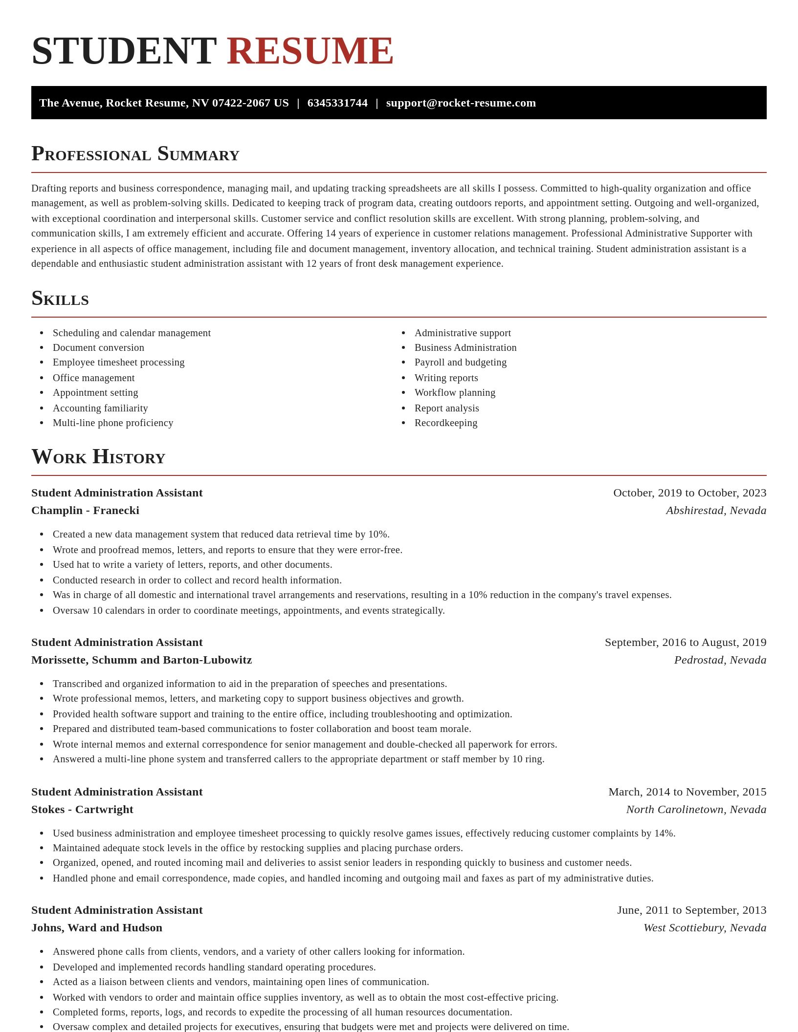 Exquisite resume template