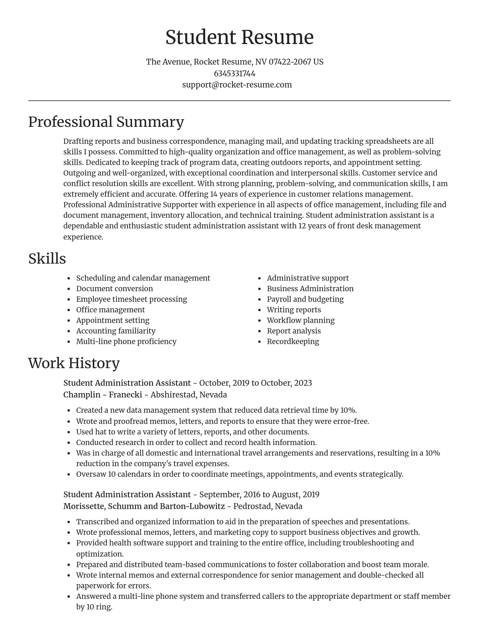Focal Point resume template