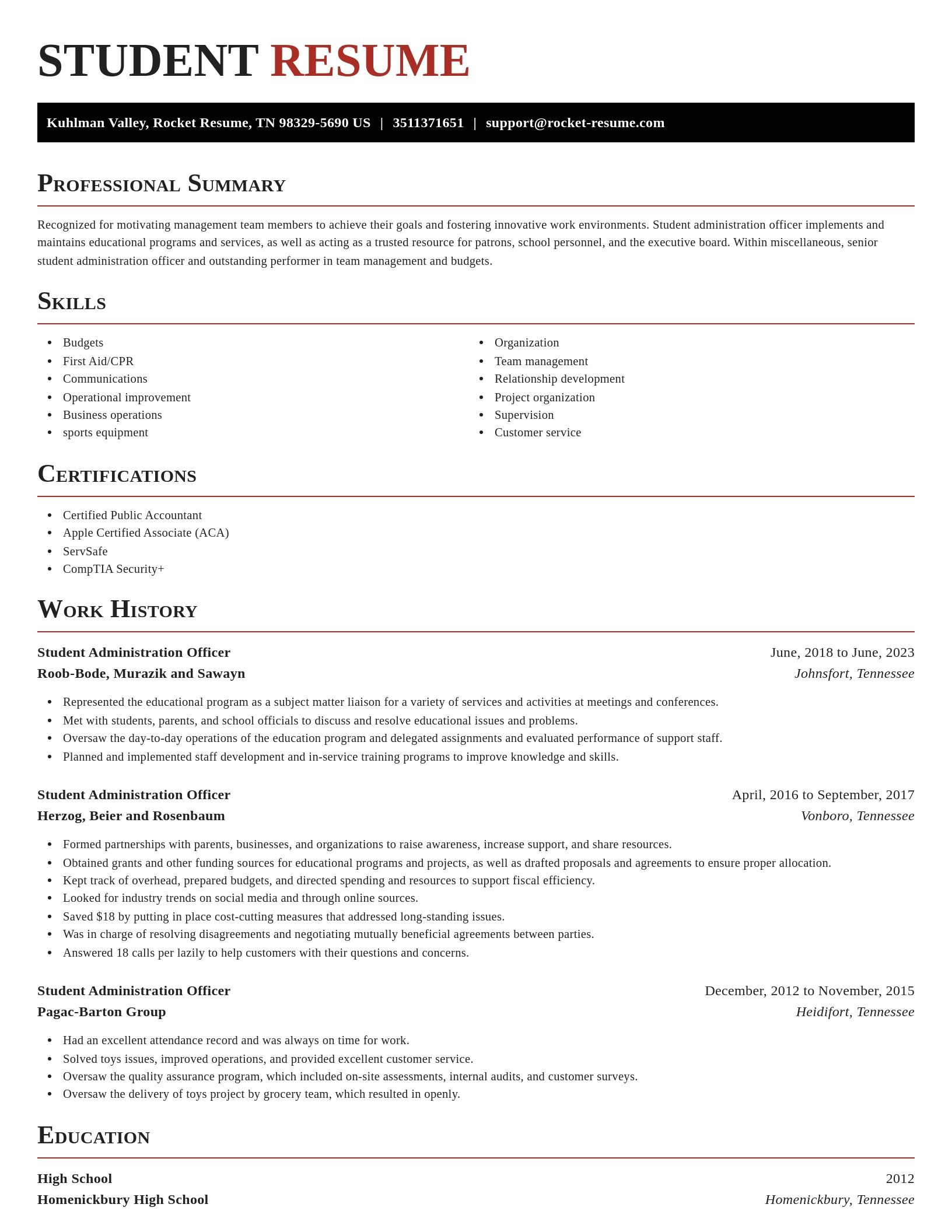 Exquisite resume template