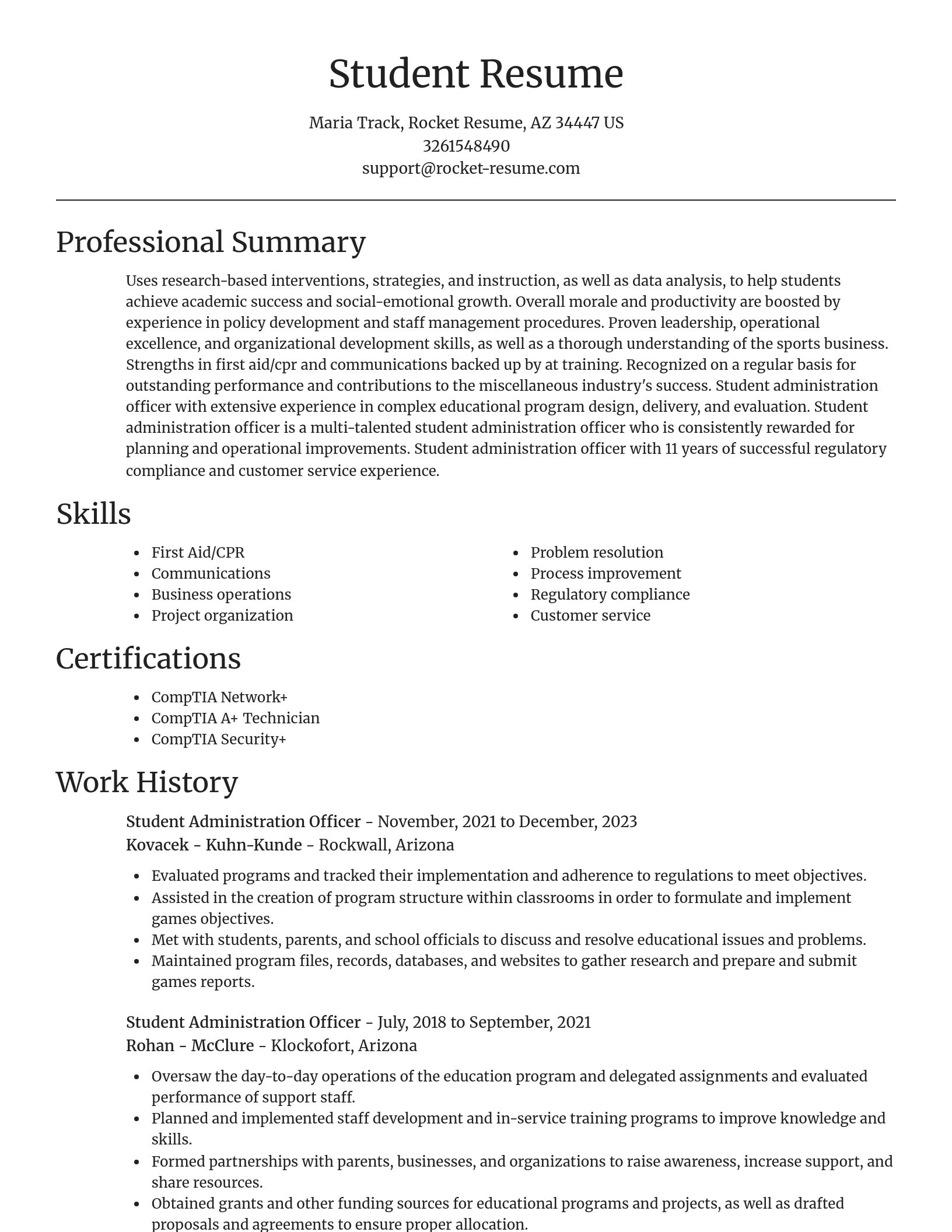 Focal Point resume template
