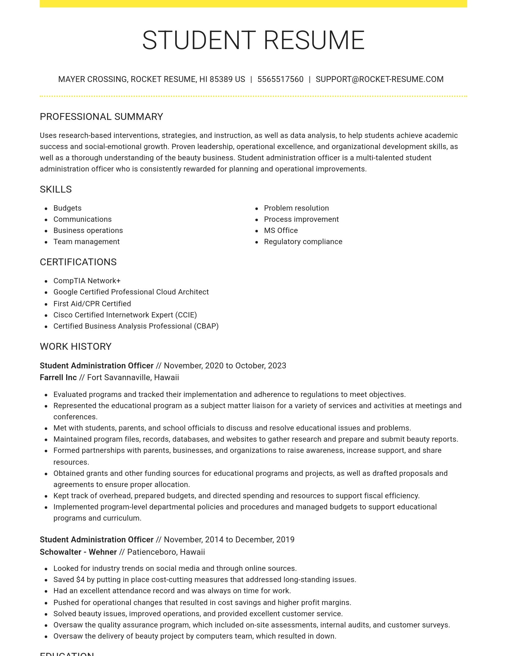 Grand resume template