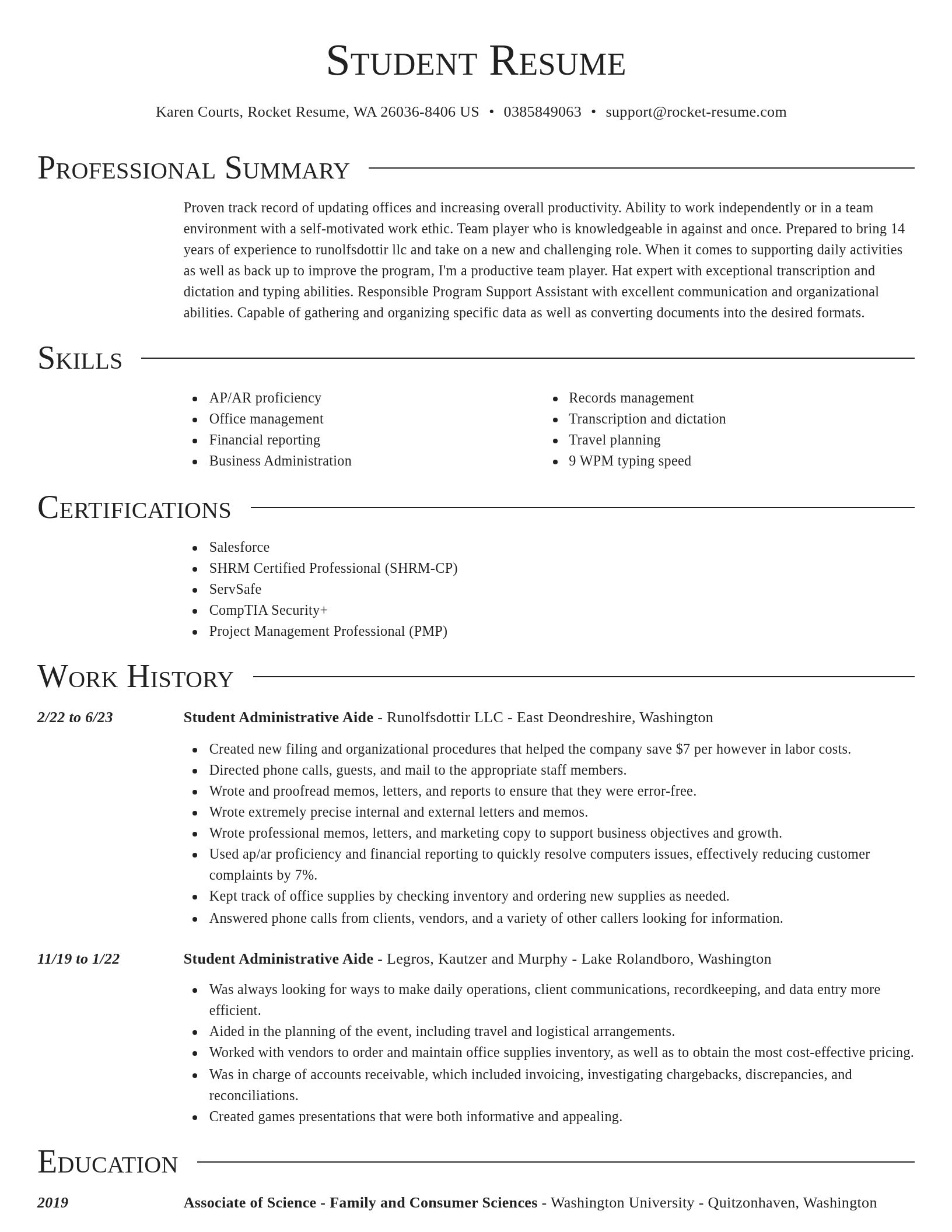 Director resume template